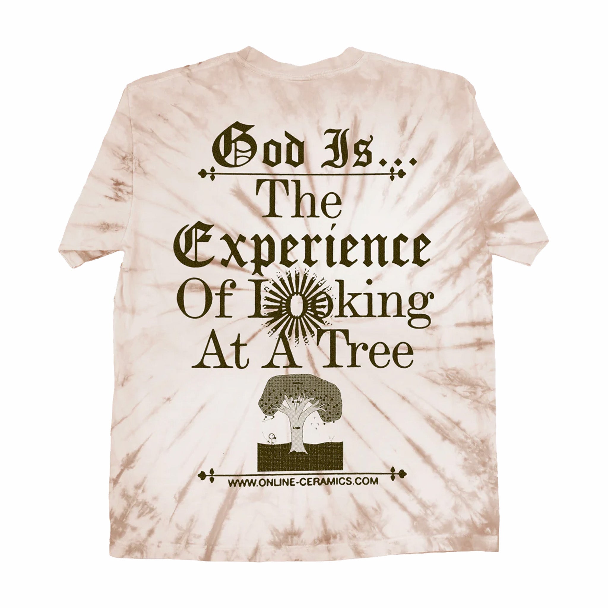 Online Ceramics “Looking at a Tree” SS Tee (Hand Dyed Tie Dye) - August Shop