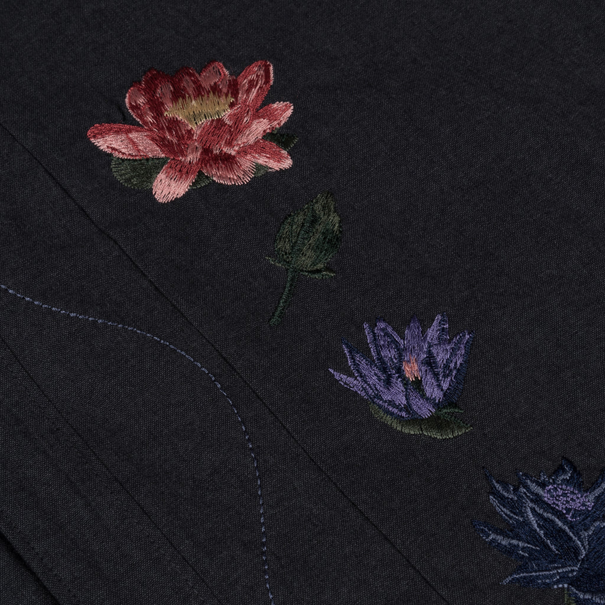 Dime Lotus Button Up SS (Vintage Black) - August Shop