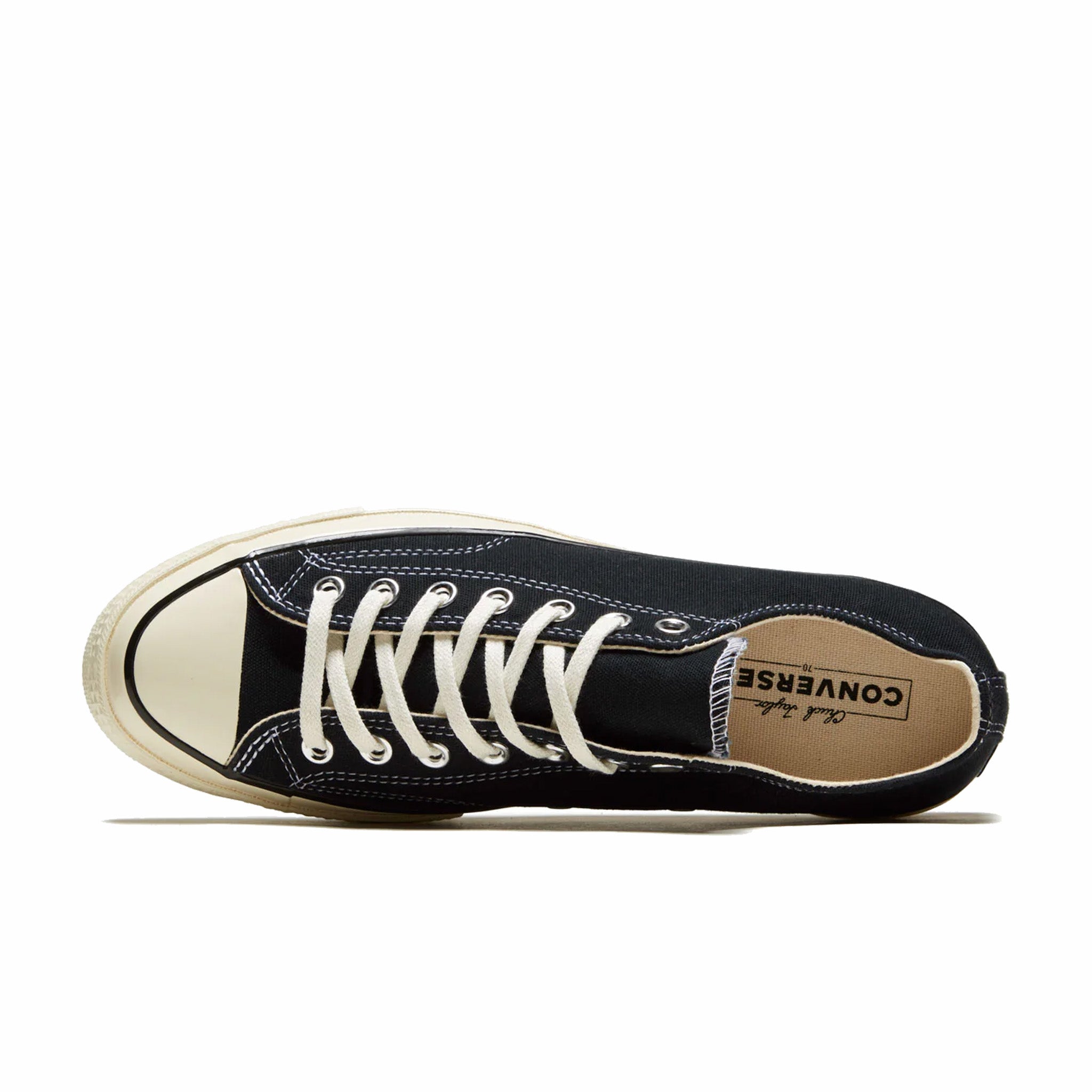 Converse Unisex Chuck 70 Ox Canvas Low Top Shoe (Black/Black/Egret) - August Shop