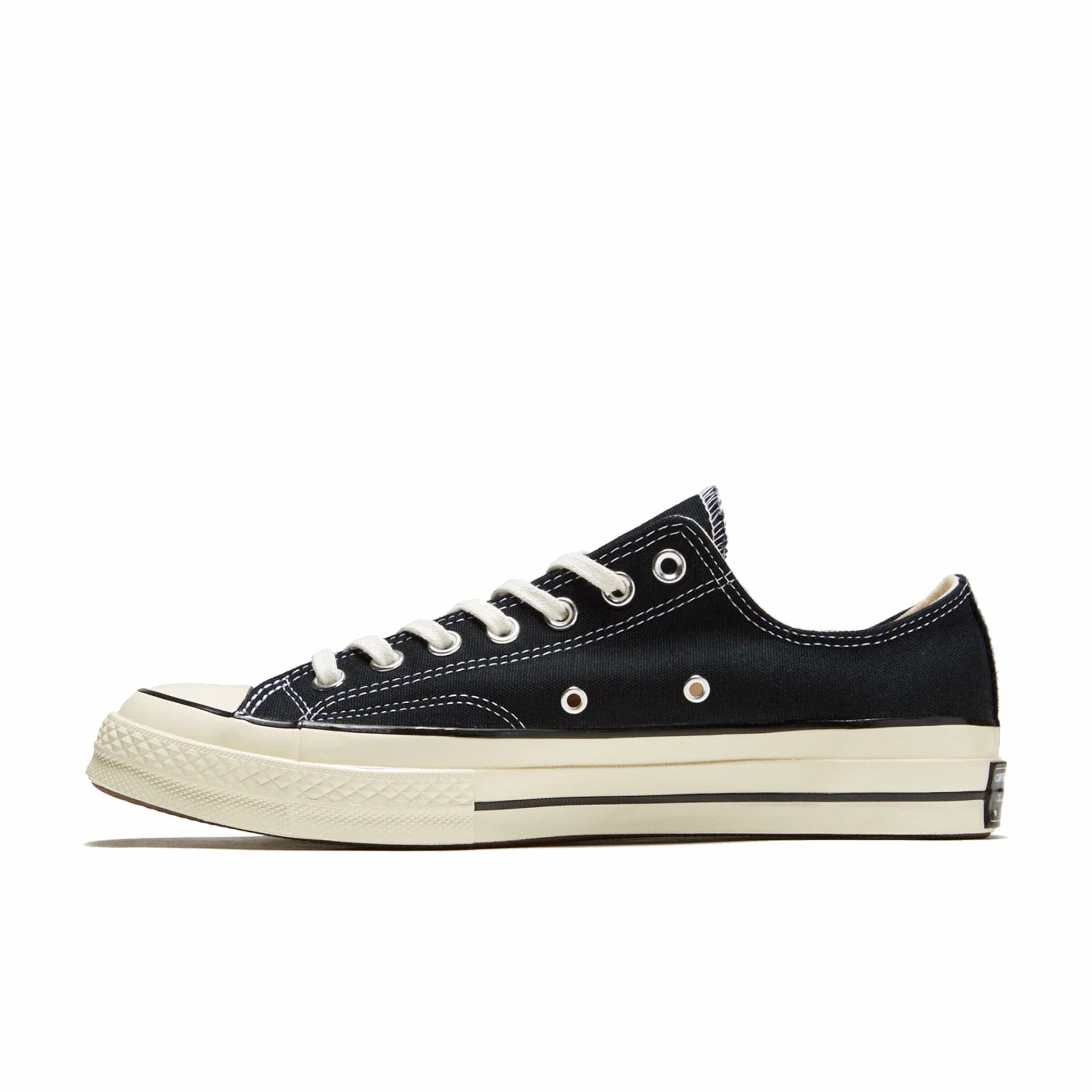 Converse Unisex Chuck 70 Ox Canvas Low Top Shoe (Black/Black/Egret) - August Shop