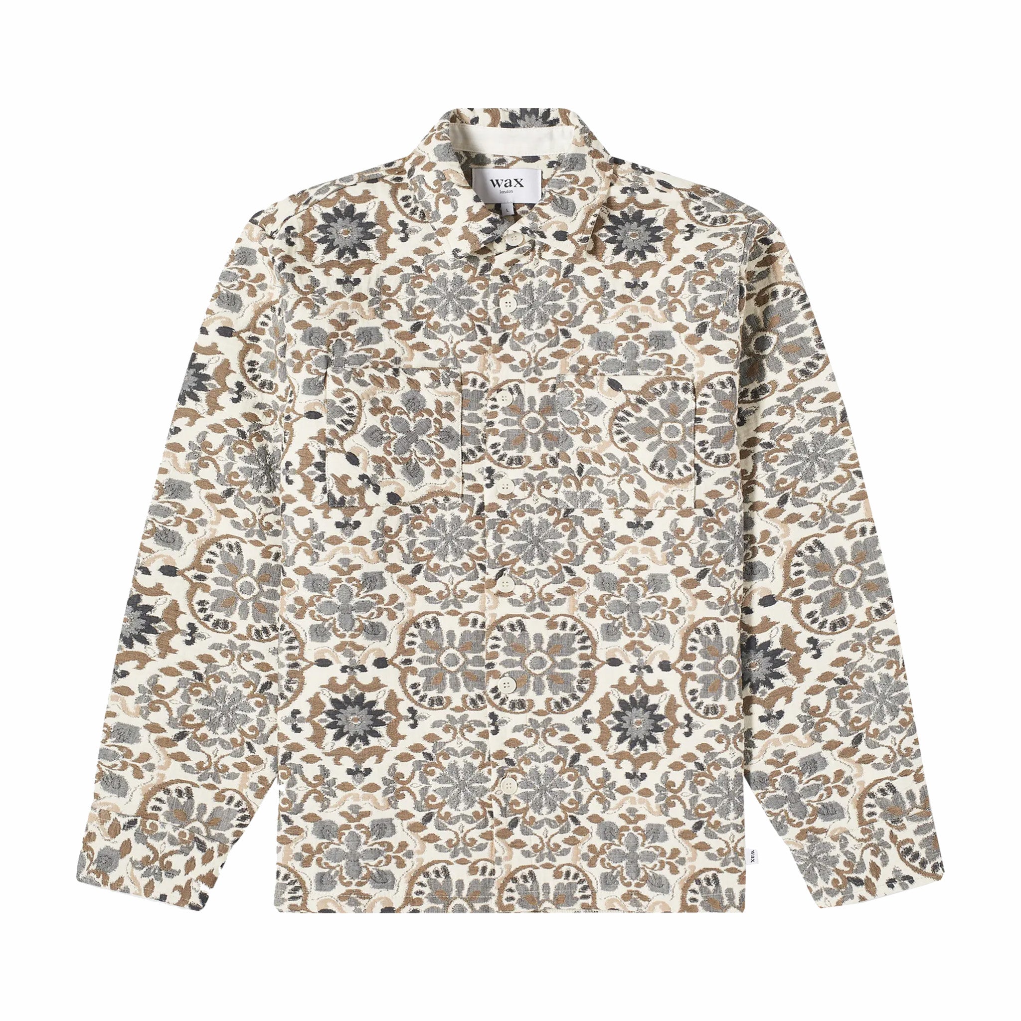 Wax London Whiting Overshirt - Mosaic Quilt (Beige) - August Shop