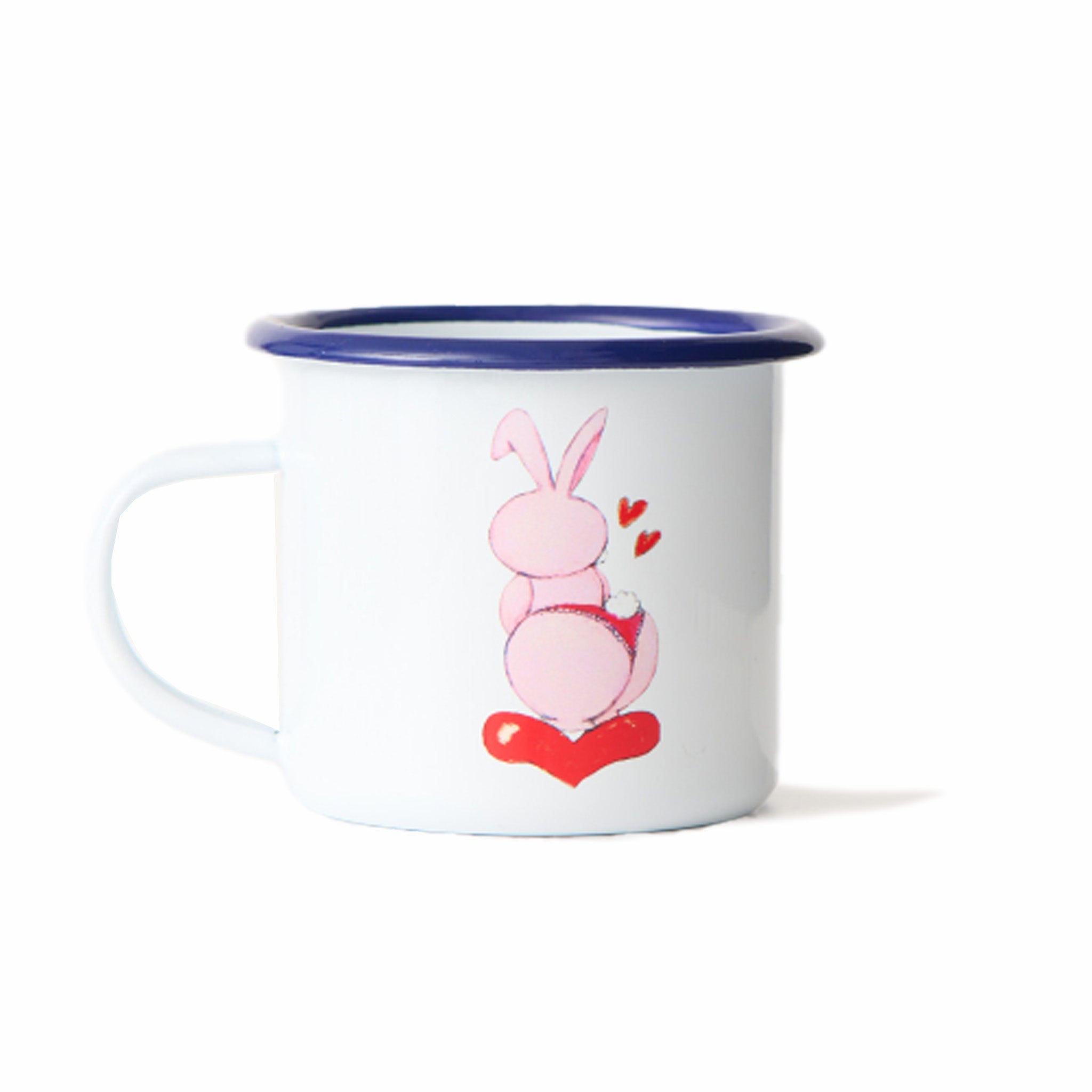 Carne Bollente One Thirsty Rabbit Enamel Mug (White) - August Shop