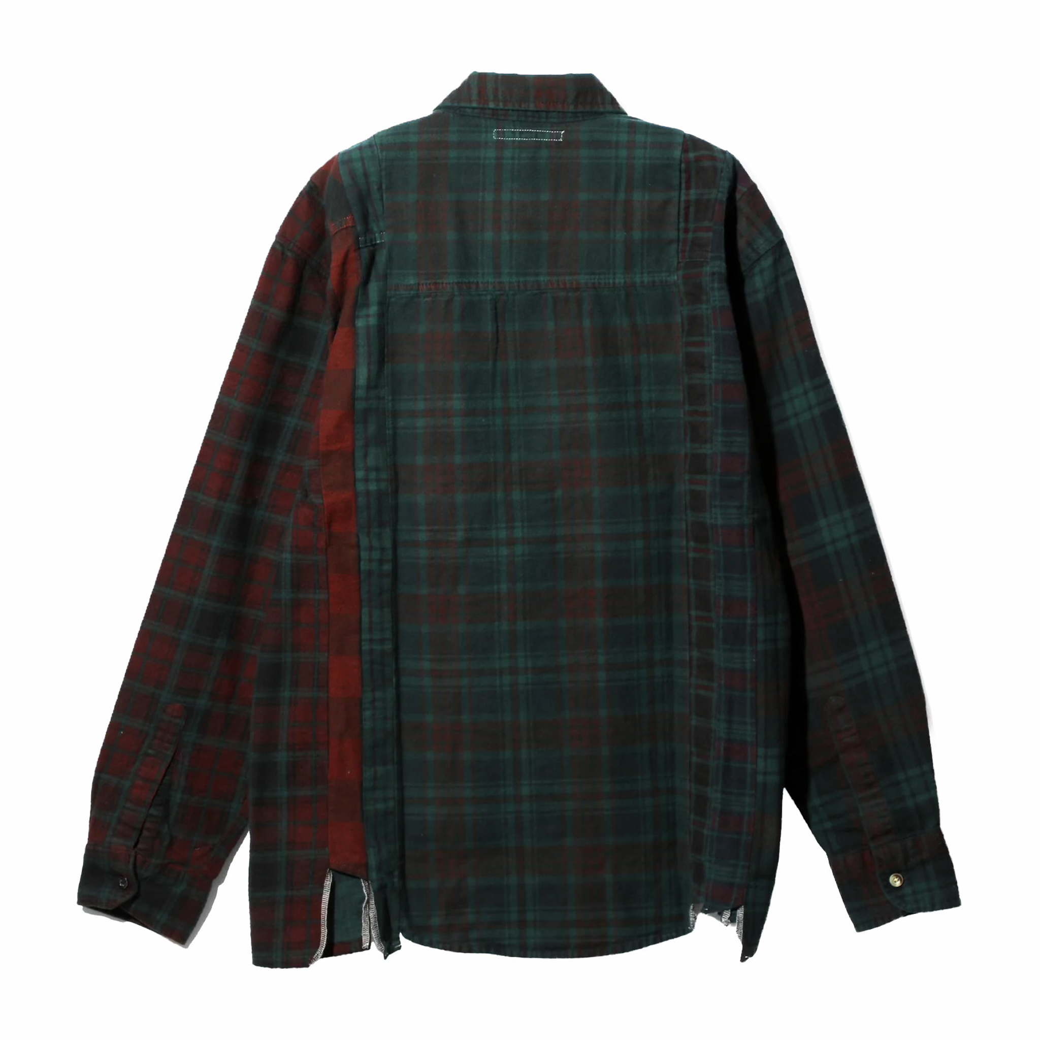 Needles Flannel Shirt - 7 Cuts Shirt - Over Dye (Dark Green) - August Shop