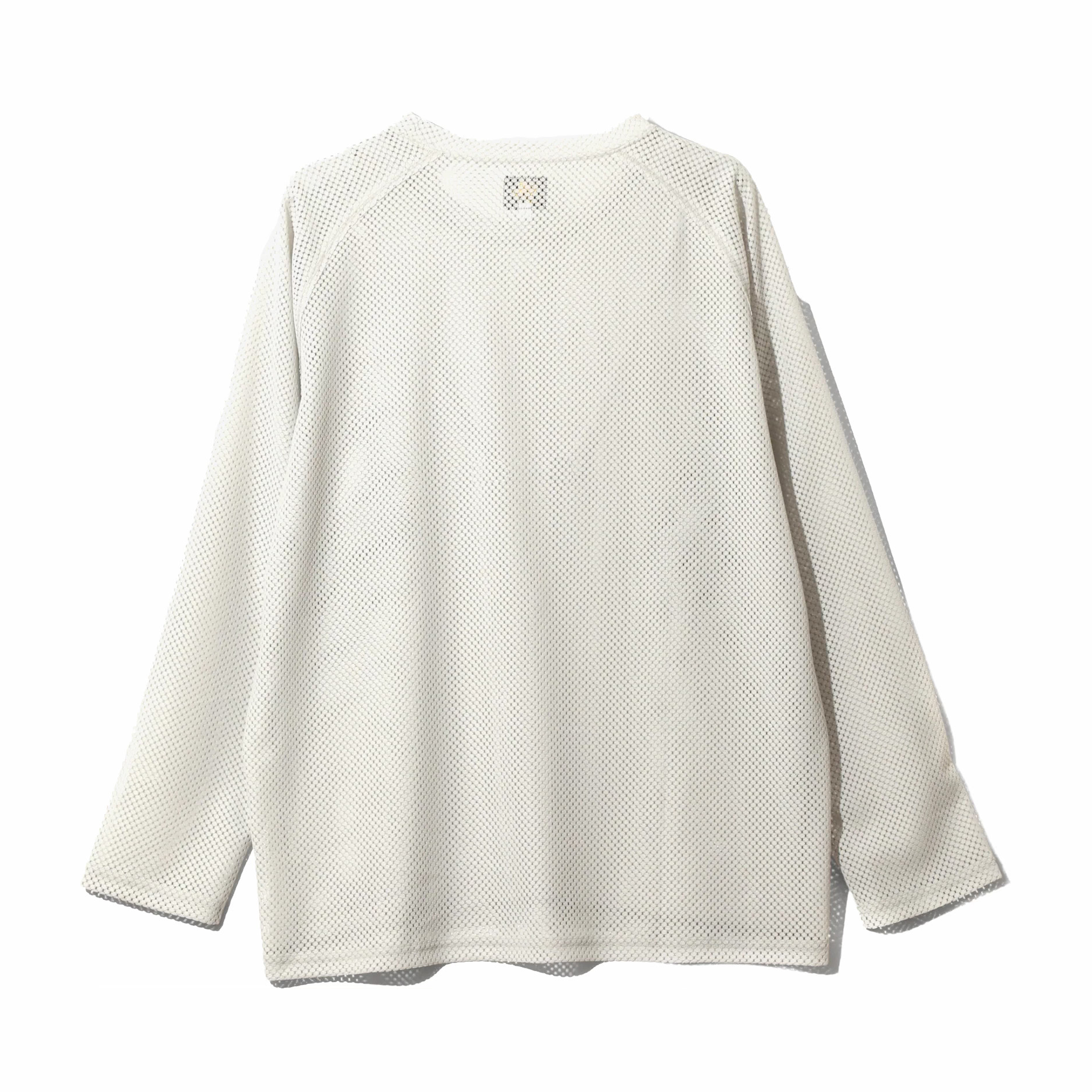 Needles L/S U-Neck Tee - Geometric Raschel Lace (Grey) - August Shop