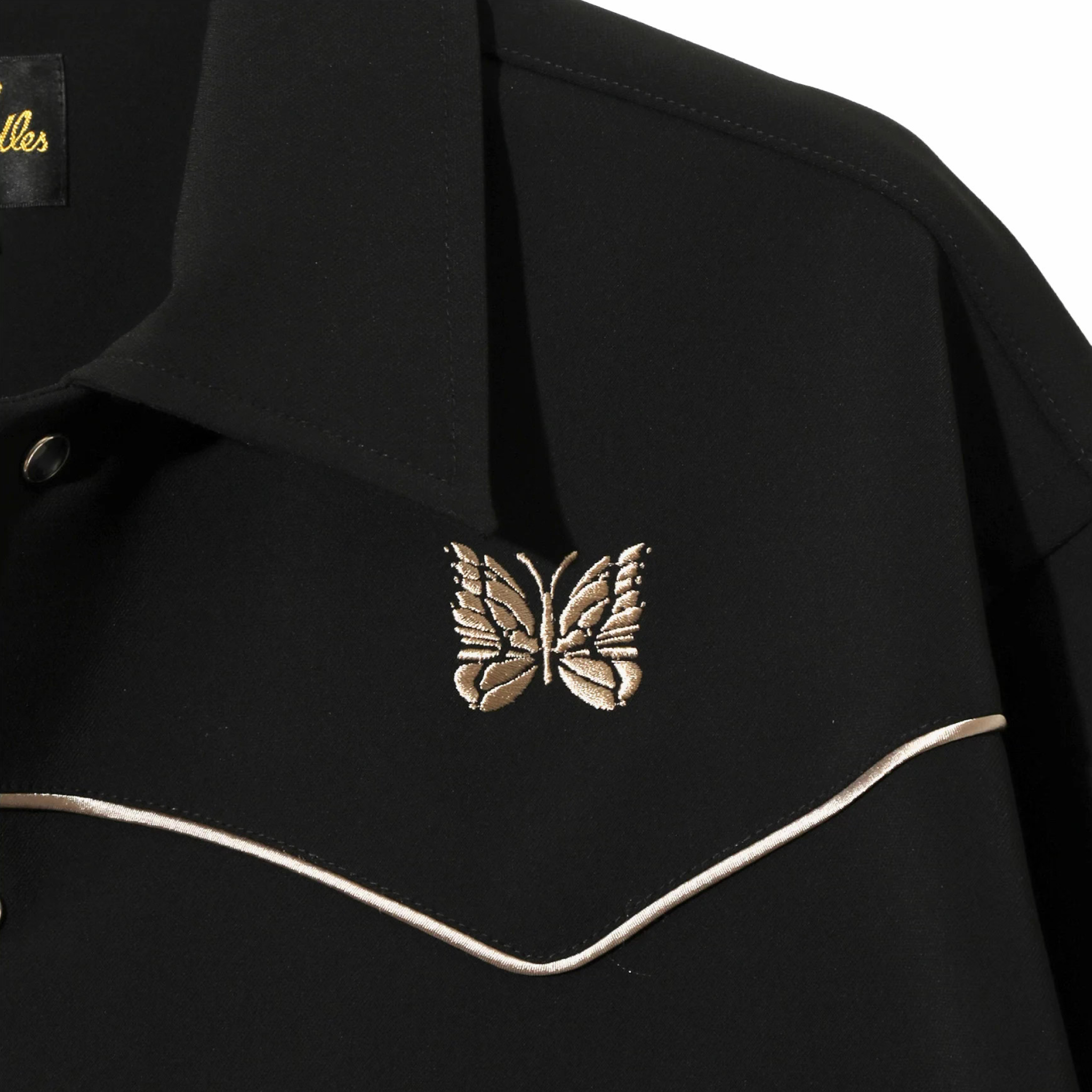 Needles Piping Cowboy Jacket - Poly Double Cloth (Black/Gold) - August Shop