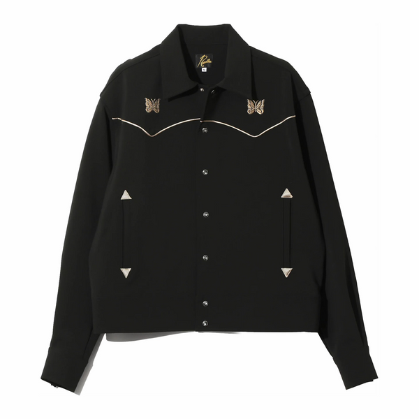 新品 Needles Piping Cowboy jacket Needles Piping Cowboy Jacket - Poly Double Cloth (Black/Gold) – August