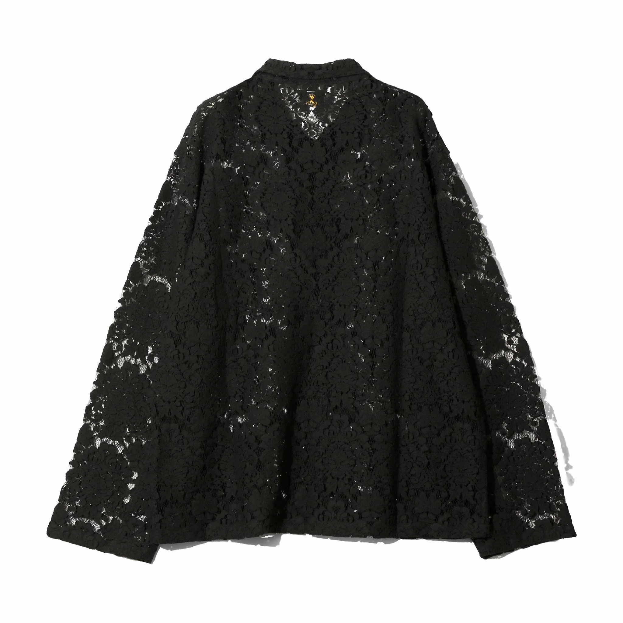 Needles Widespread Collar Shirt - Raschel Lace (Black) - August Shop