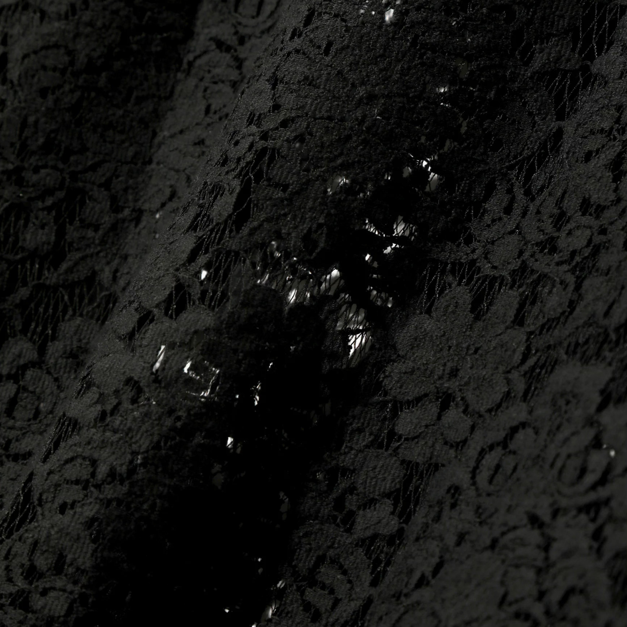 Needles Widespread Collar Shirt - Raschel Lace (Black) - August Shop