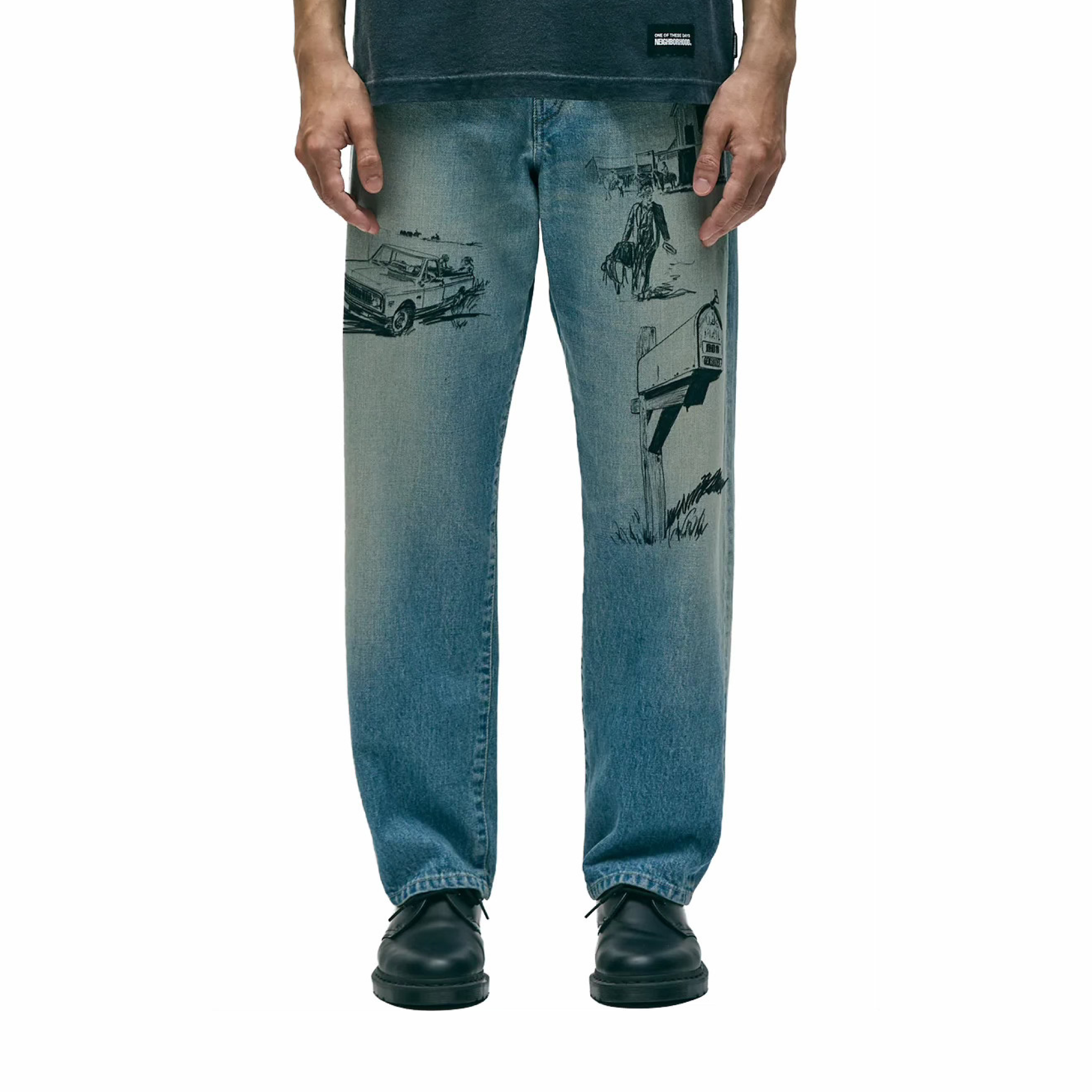 Neighborhood x OOTD . Washed DP Basic Denim Pants (Indigo) – August Neighborhood x OOTD . Washed DP Basic Denim Pants (Indigo) – August