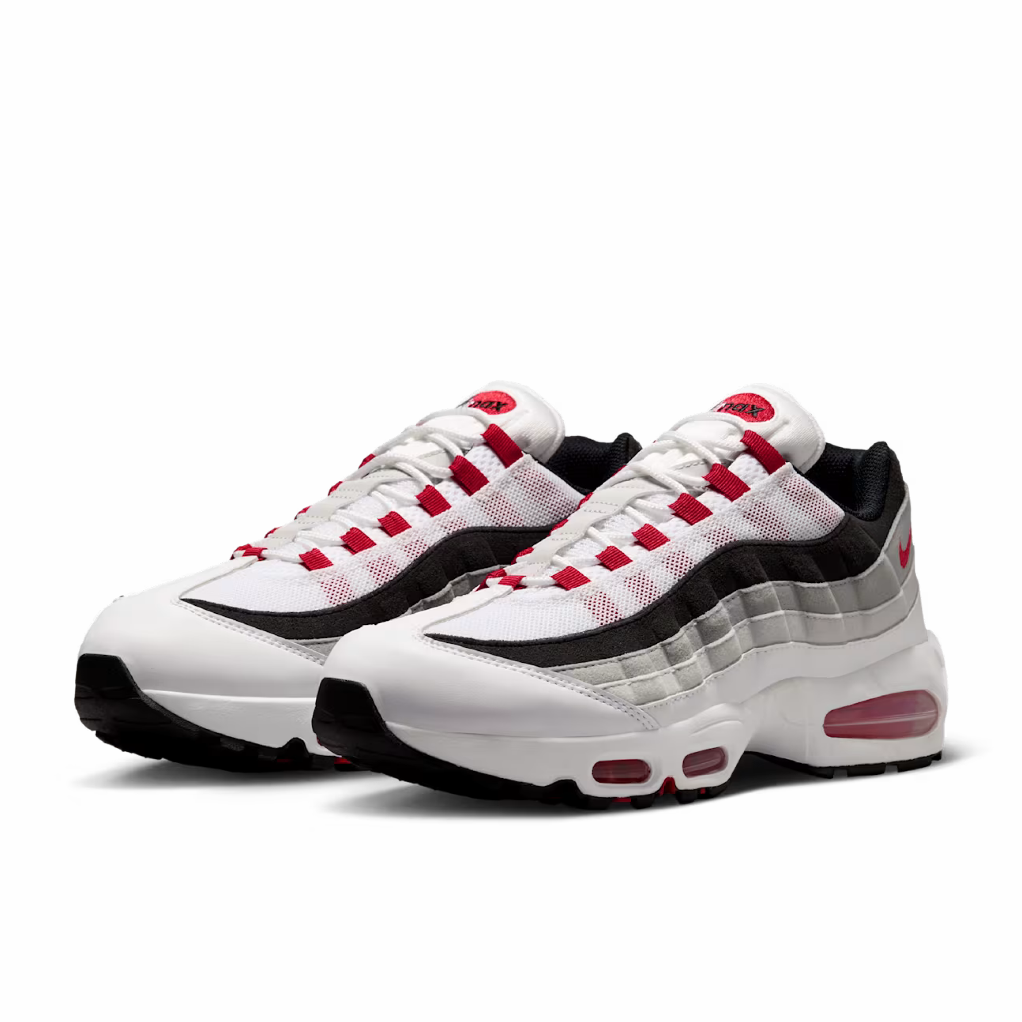 Nike Men's Air Max 95 Big Bubble Premium "Comet" (White/Comet Red-Neutral Grey-Medium Grey) - August Shop