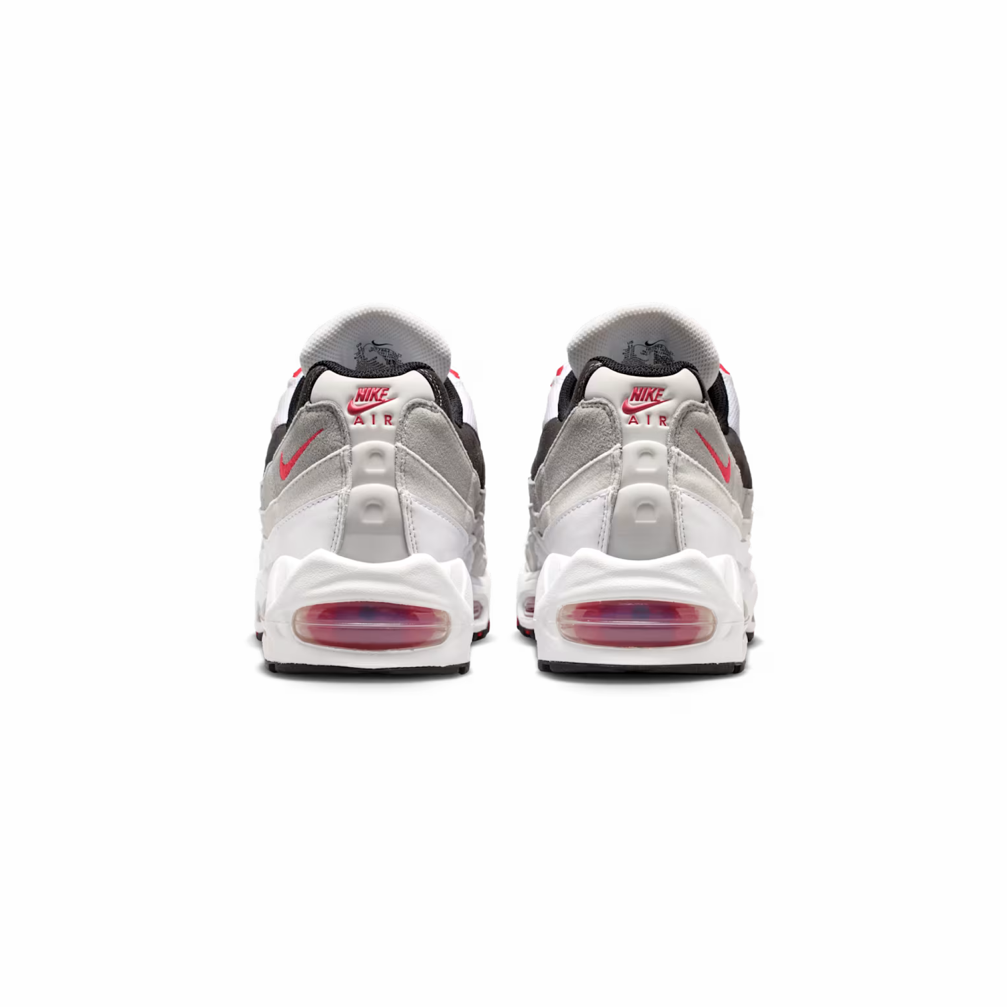 Nike Men's Air Max 95 Big Bubble Premium "Comet" (White/Comet Red-Neutral Grey-Medium Grey) - August Shop