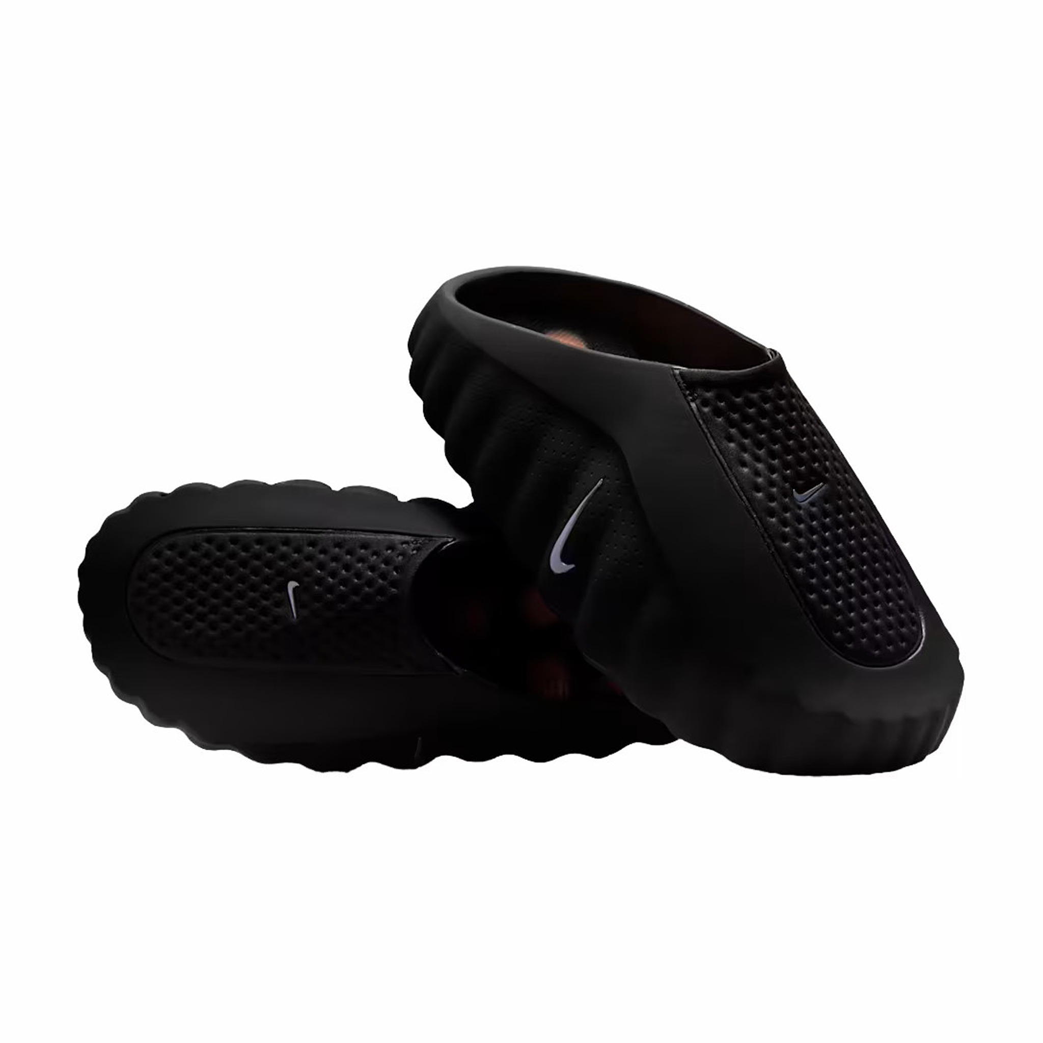 Nike Men's Nike Mind 001 Pregame Mules (Black/Chrome-Hyper Crimson) - August Shop