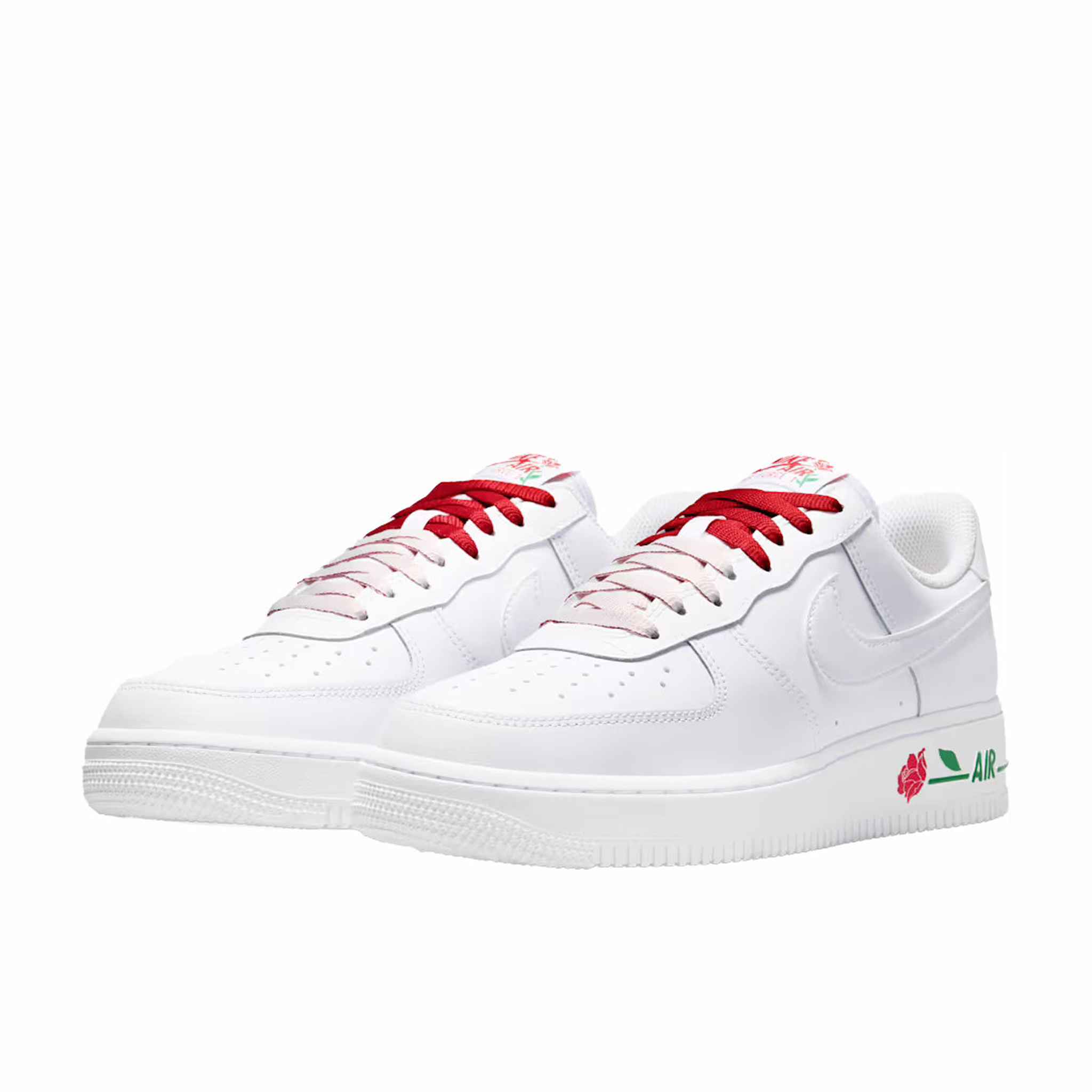 Nike Women's Air Force 1 '07 SE (White/White-Sport Red-Pine Green) - August Shop