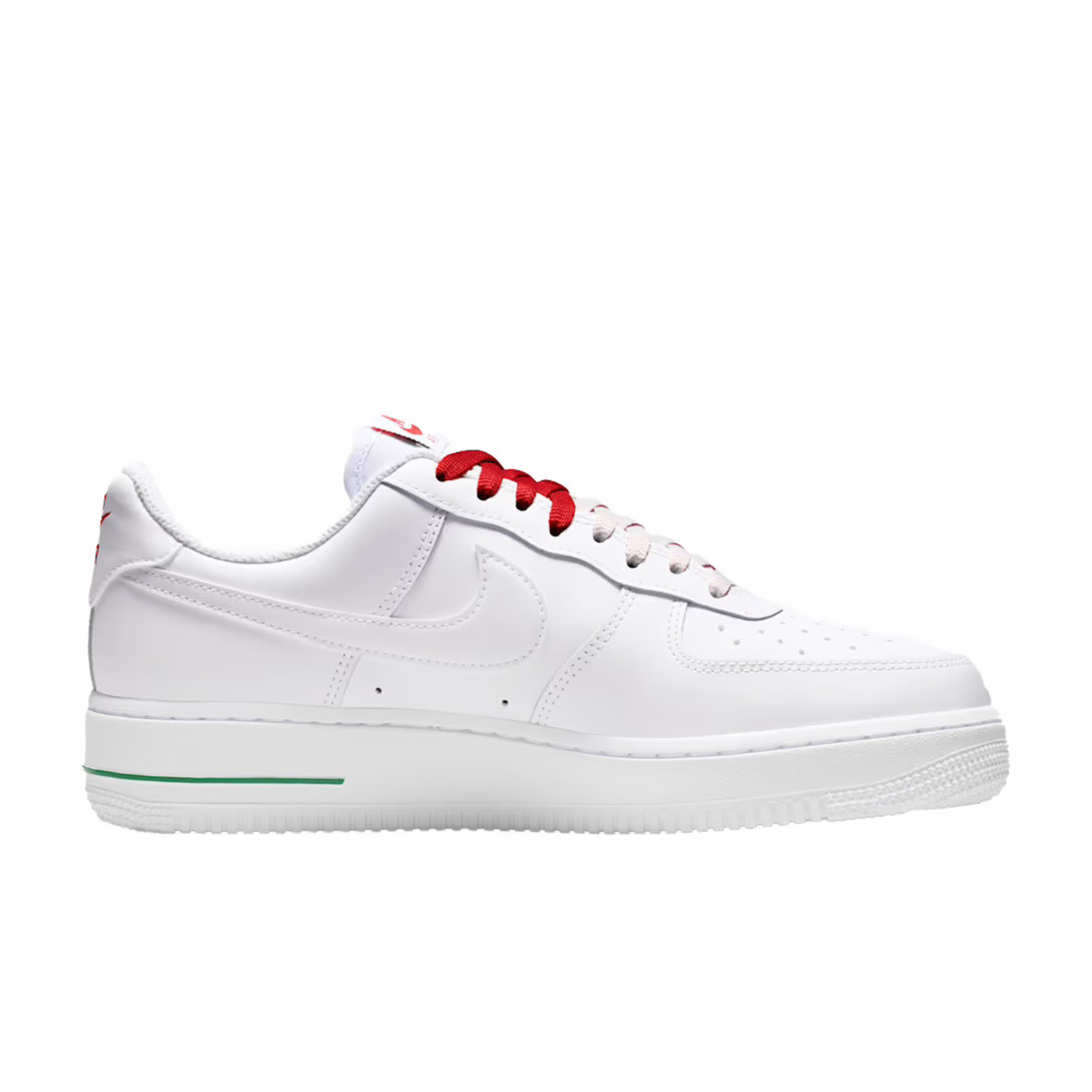 Nike Women's Air Force 1 '07 SE (White/White-Sport Red-Pine Green) - August Shop