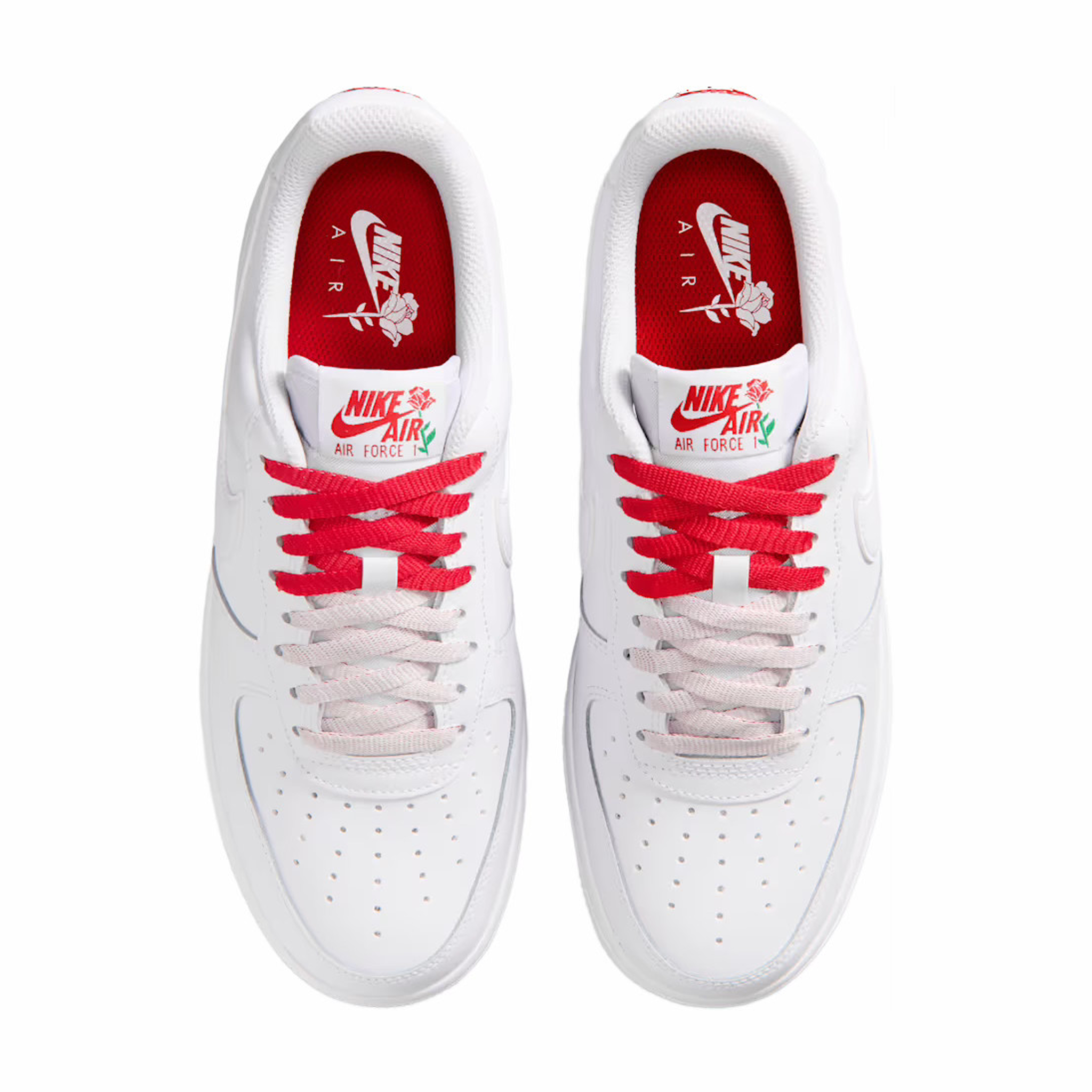 Nike Women's Air Force 1 '07 SE (White/White-Sport Red-Pine Green) - August Shop