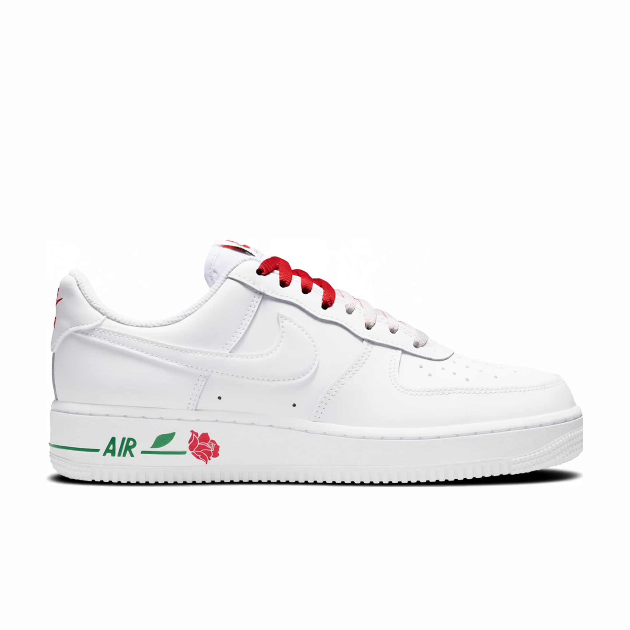 Nike Women's Air Force 1 '07 SE (White/White-Sport Red-Pine Green) - August Shop
