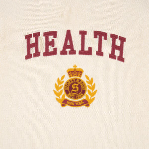 Sporty & Rich NY Health Crest Knitted Sweater (Cream/Merlot/Gold) - August Shop