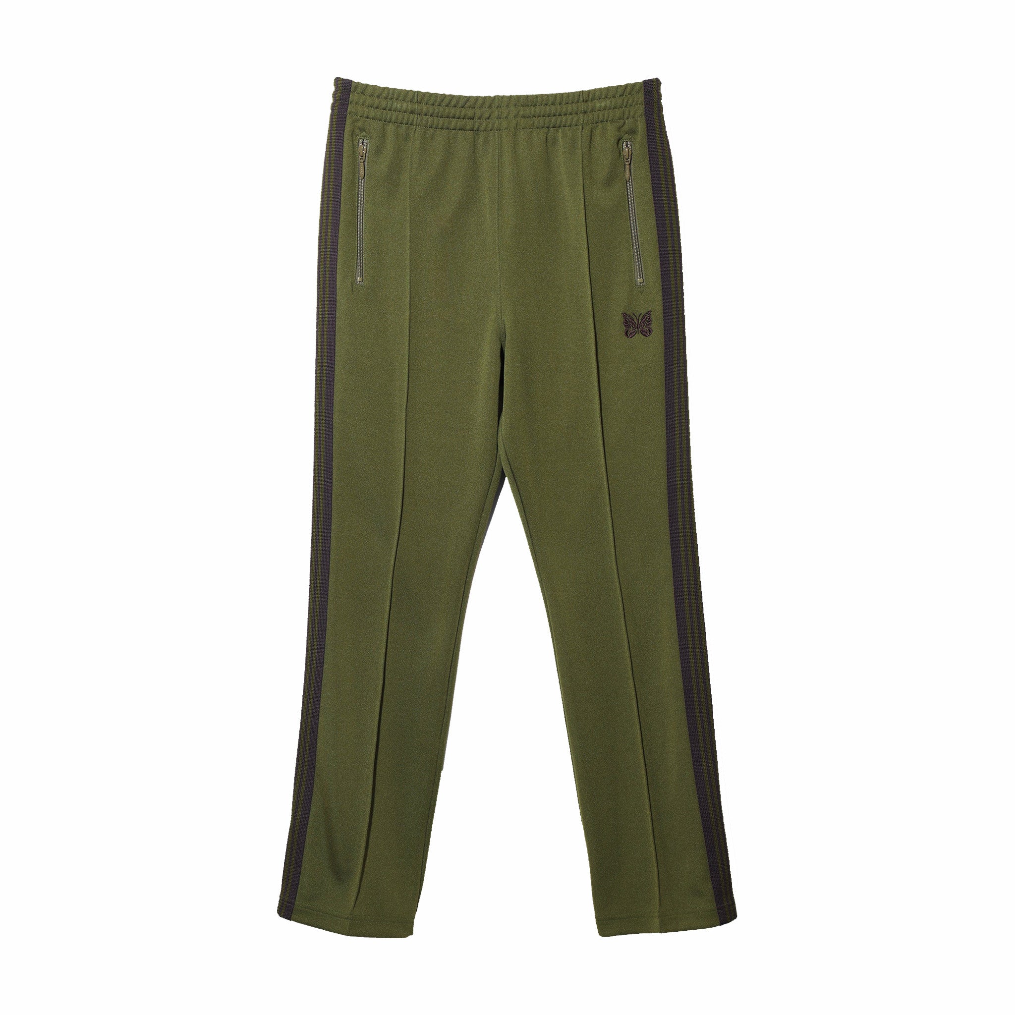 Needles Narrow Track Pant (Poly Smooth/Olive) - August Shop