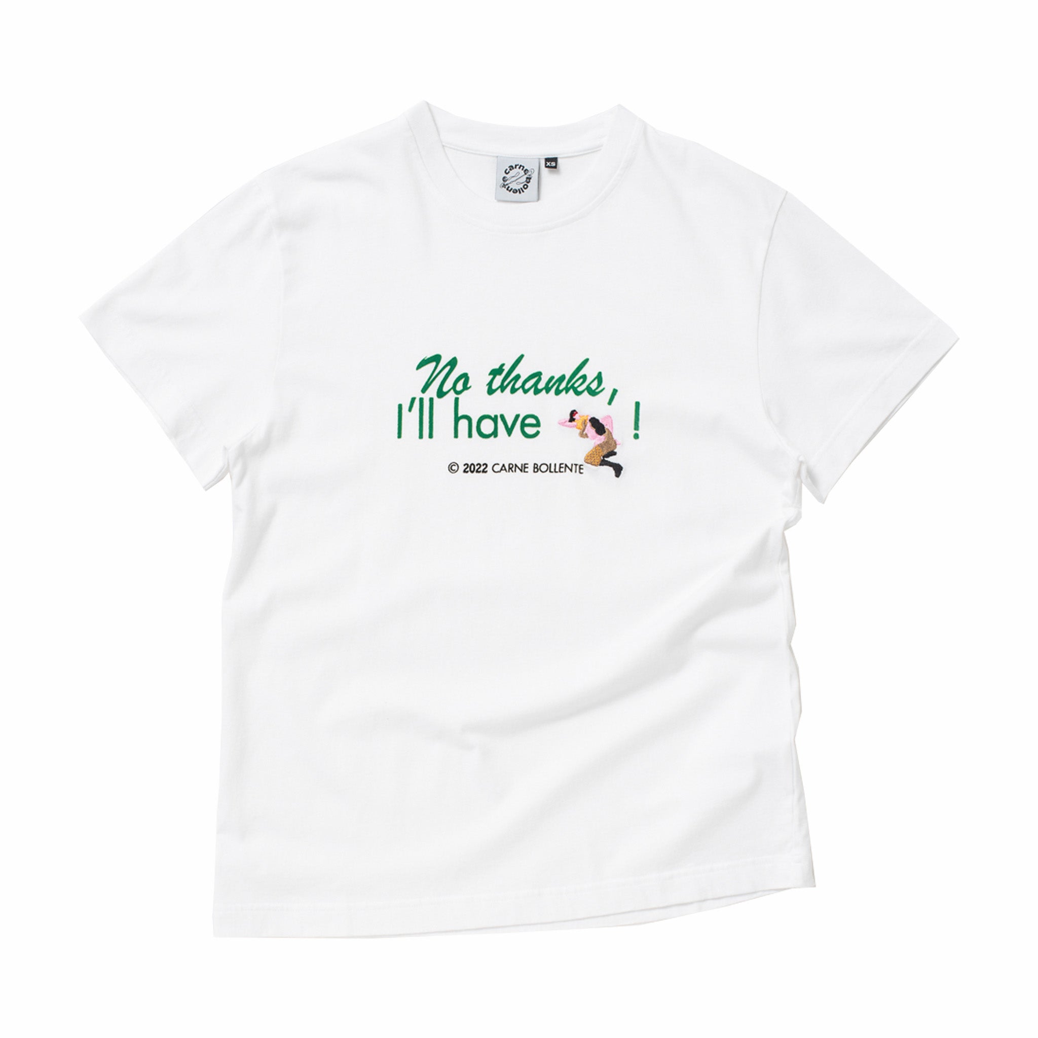 Carne Bollente No Thanks T-Shirt (White) - August Shop