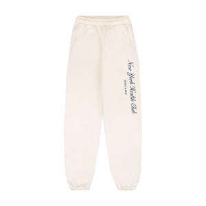 Sporty & Rich NY Health Club Sweatpant (Cream/Navy) - August Shop