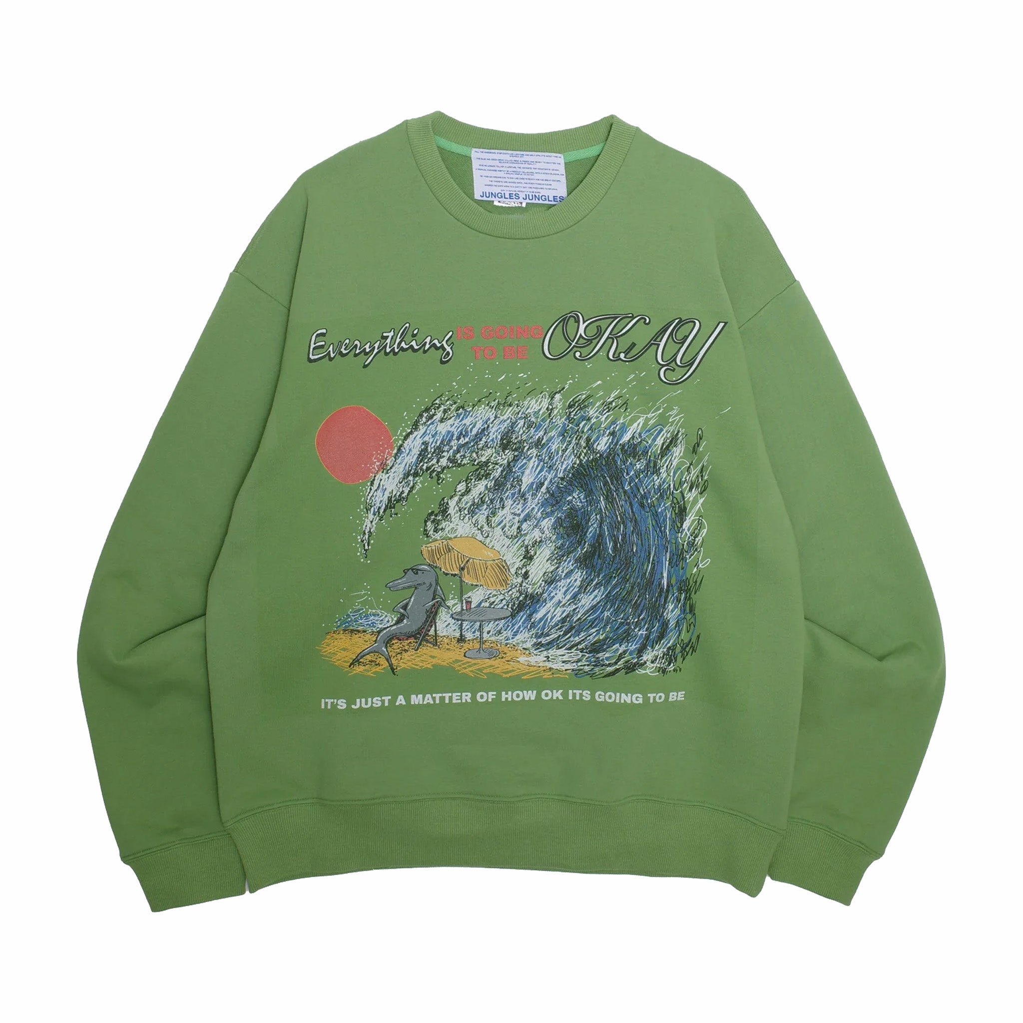 Jungles Everythings OK Crewneck (Green) - August Shop