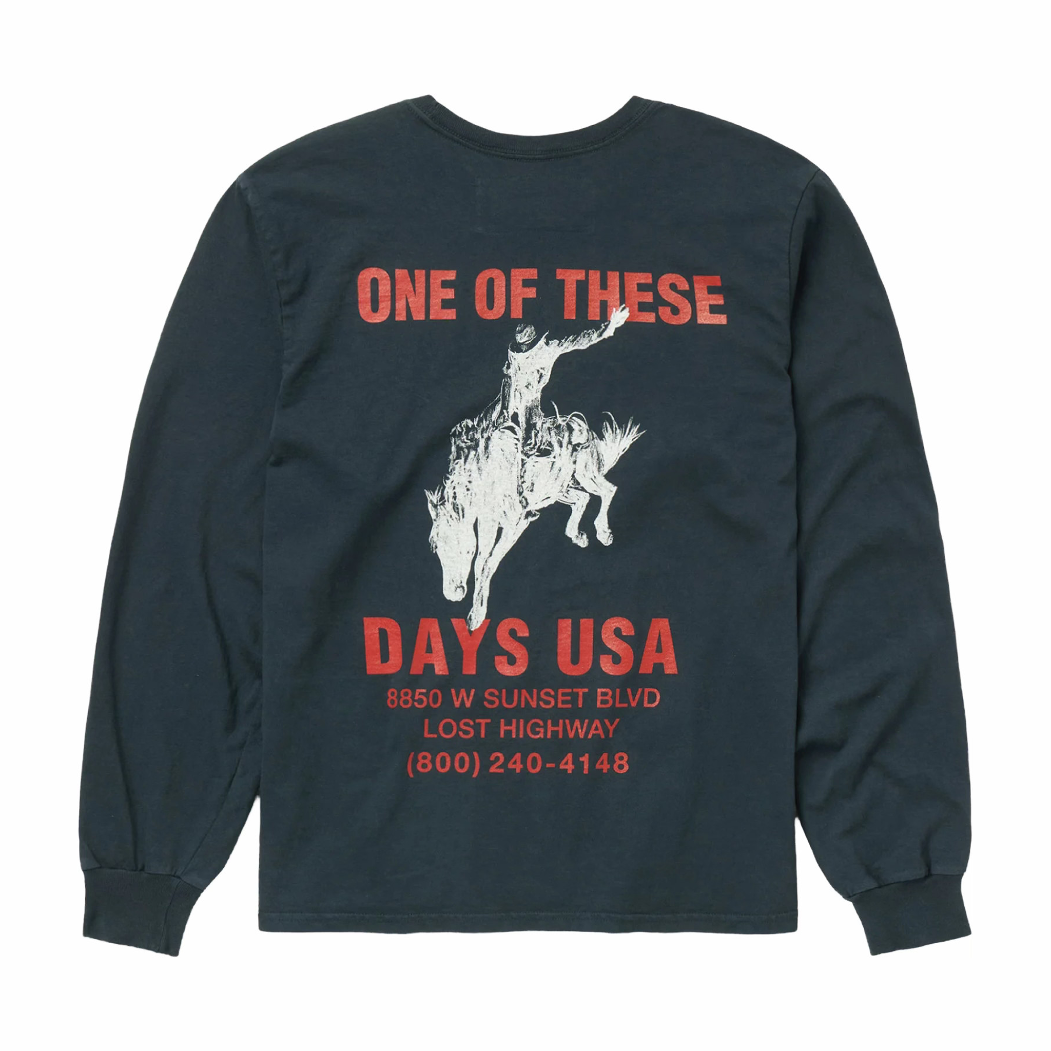 One Of These Days Break On Through Long Sleeve T-Shirt (Black) - August Shop