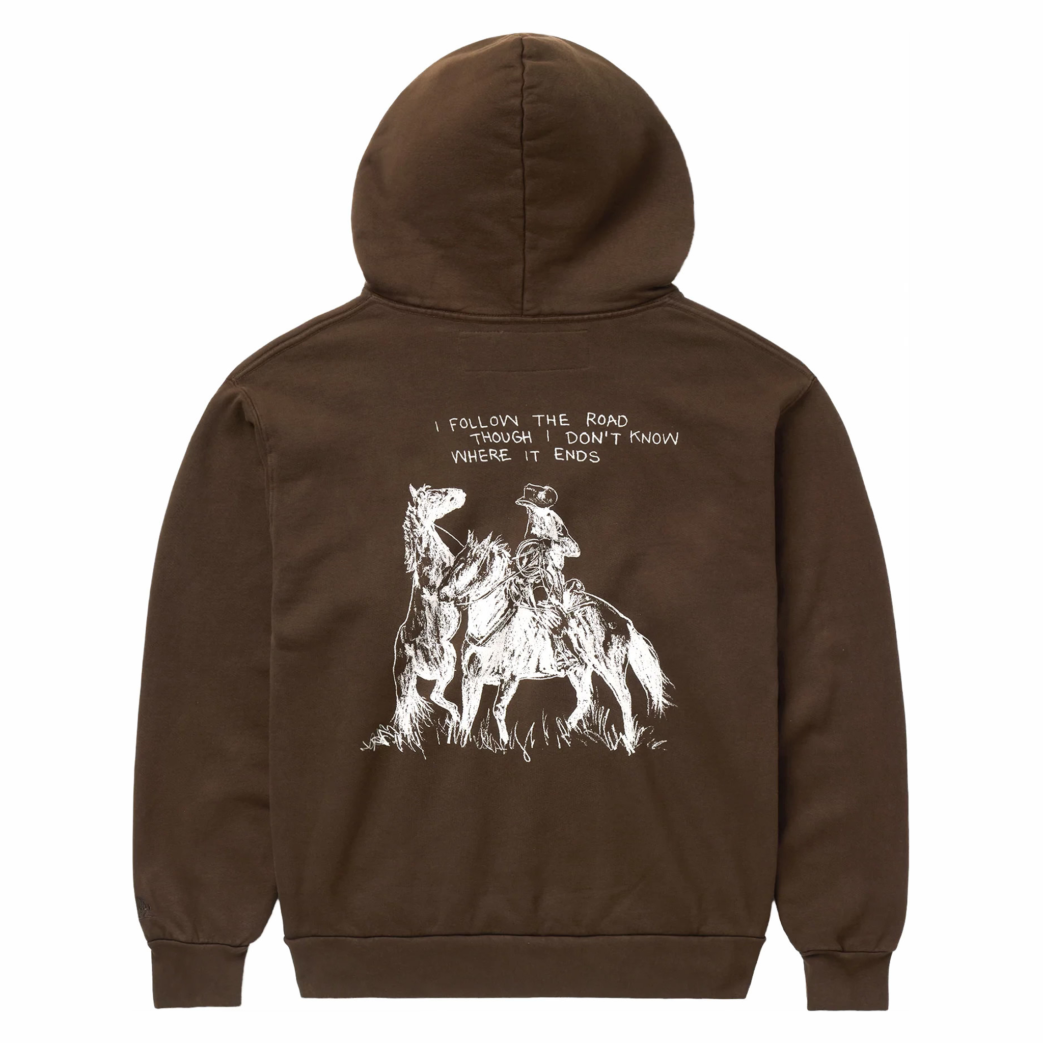 One Of These Days Follow The Road Hooded Sweatshirt (Dark Brown) - August Shop