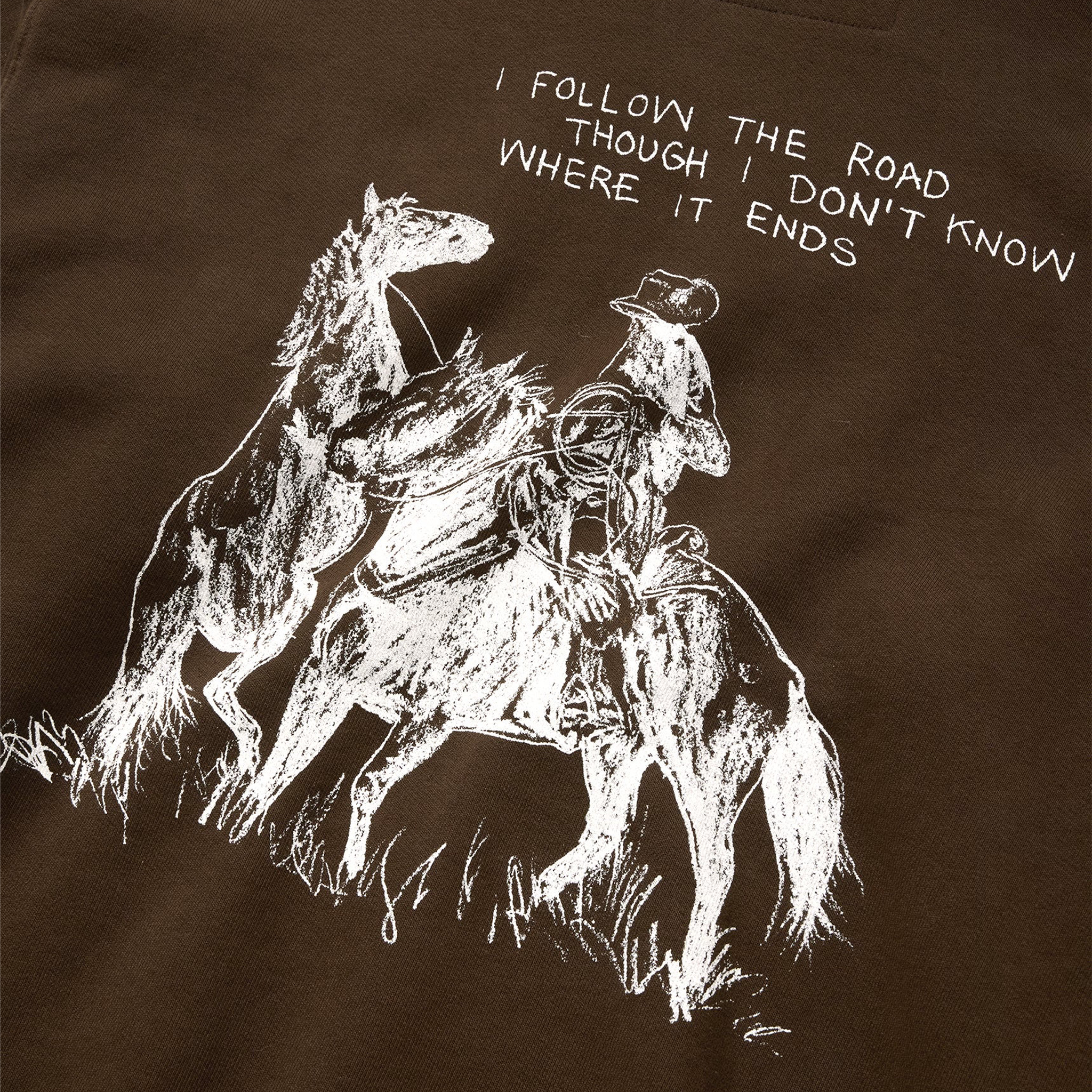 One Of These Days Follow The Road Hooded Sweatshirt (Dark Brown) - August Shop