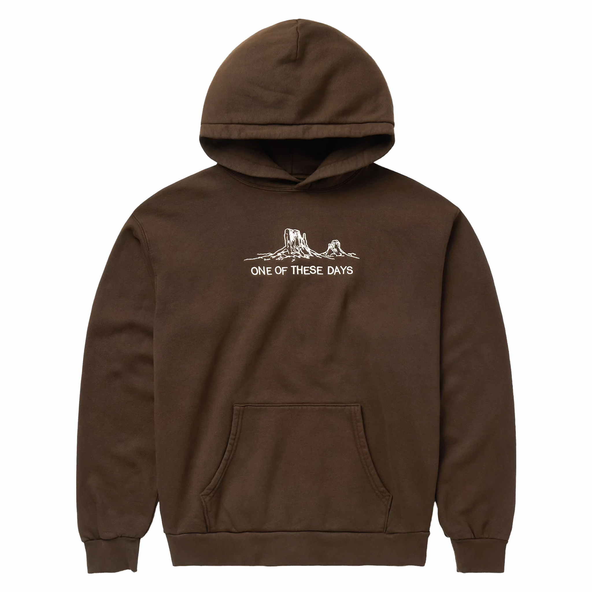 One Of These Days Follow The Road Hooded Sweatshirt (Dark Brown) - August Shop