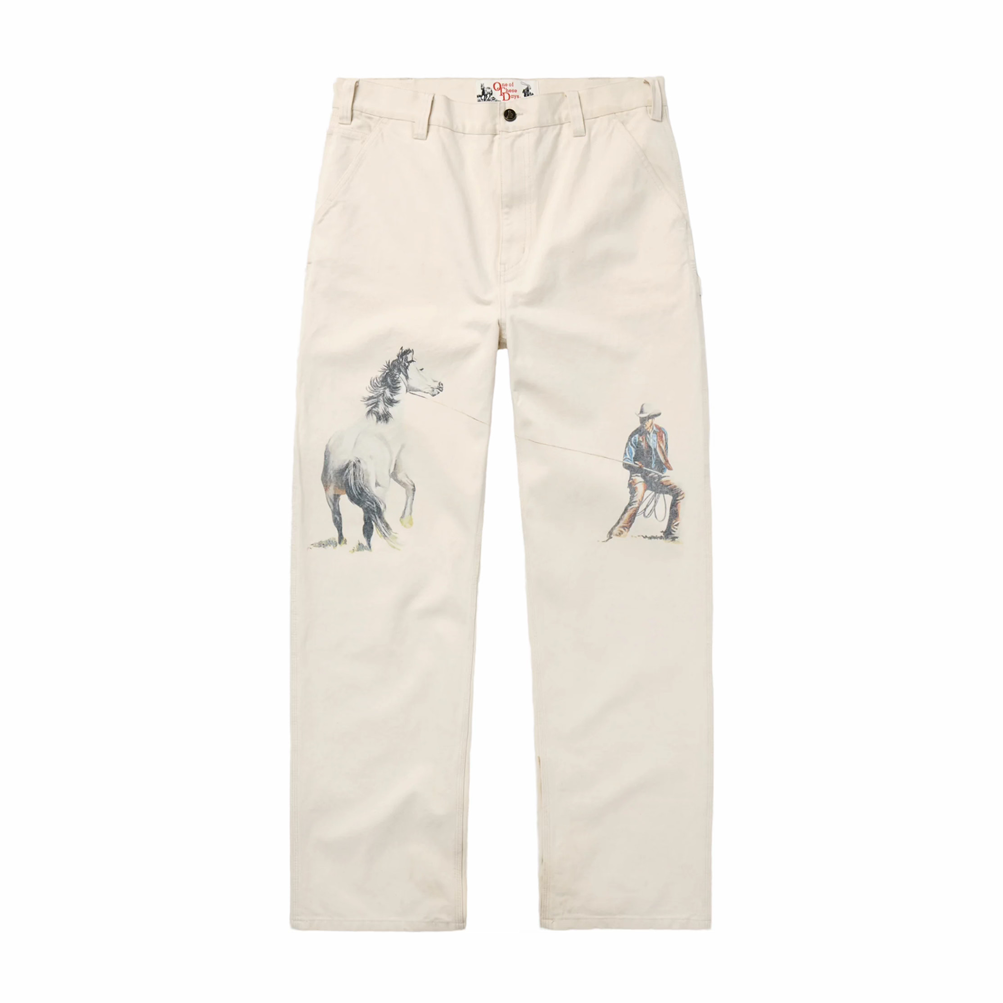 One Of These Days If Not For The Rest Of Time Painters Pants (Natural) - August Shop