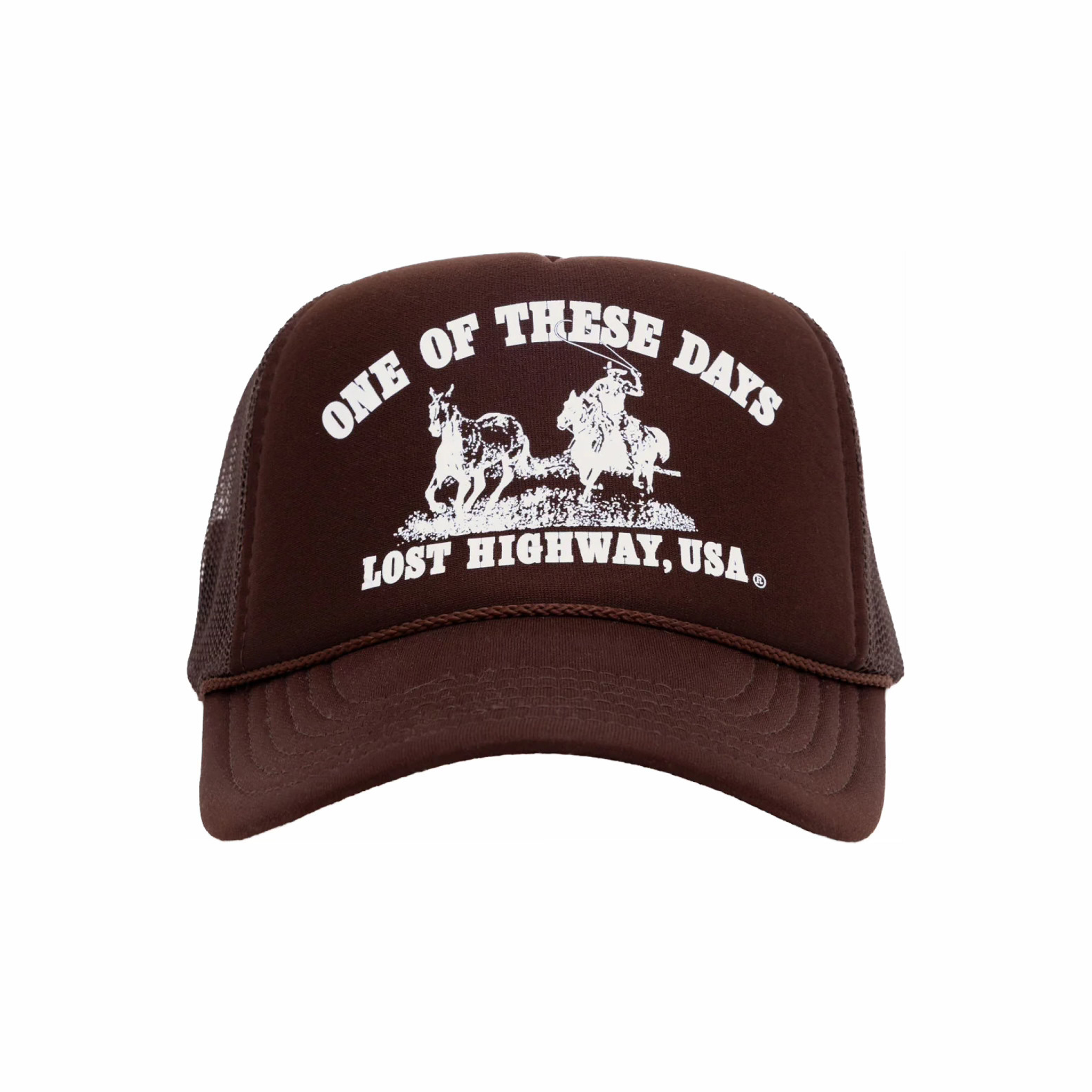 One Of These Days Lost Highway Foam Trucker Hat (Brown) - August Shop