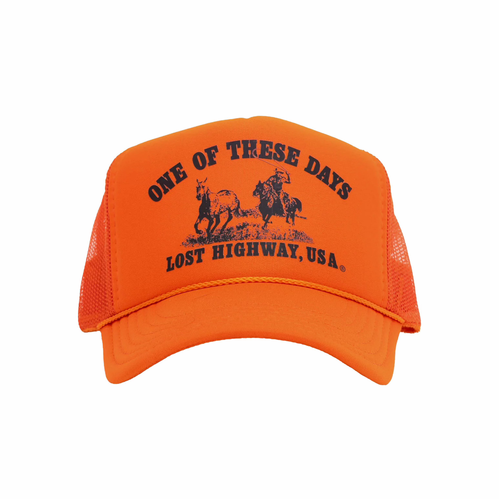 One Of These Days Lost Highway Foam Trucker Hat (Orange) - August Shop