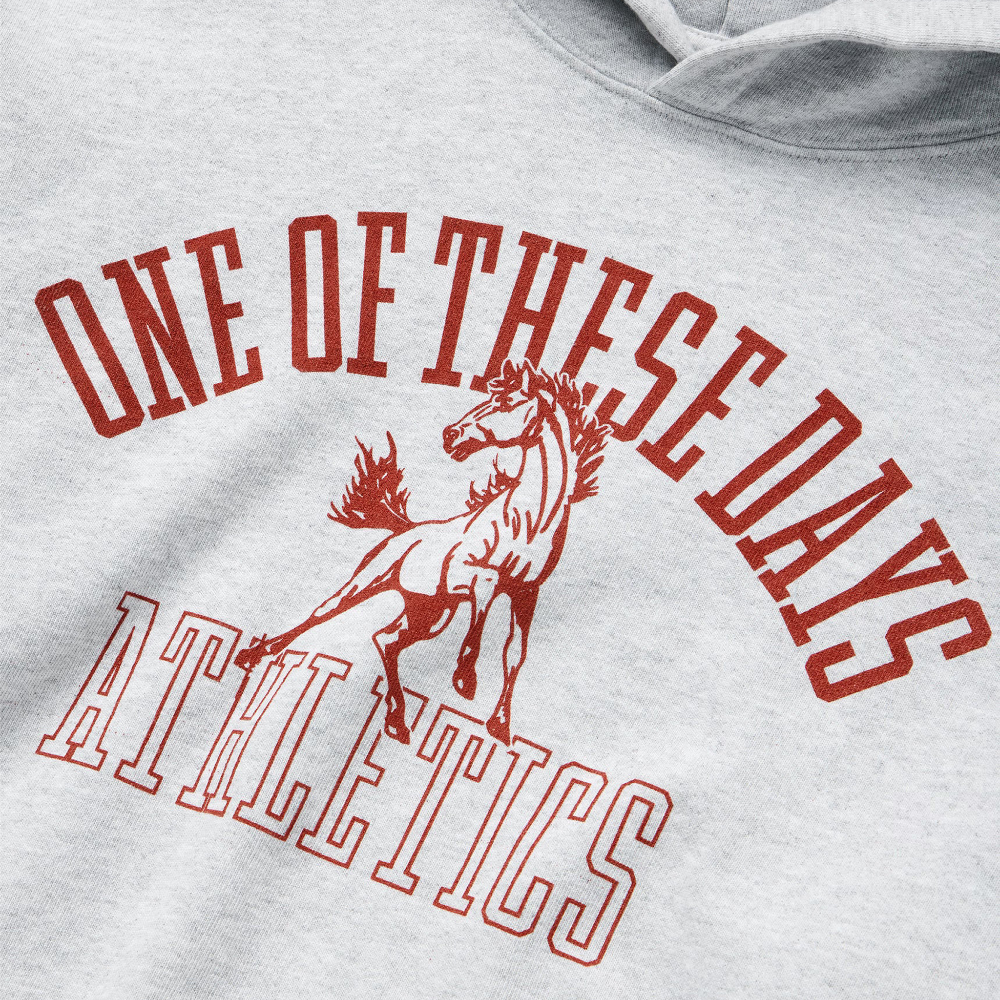 One Of These Days Mustang Athletics Hooded Sweatshirt (Heather Grey) - August Shop