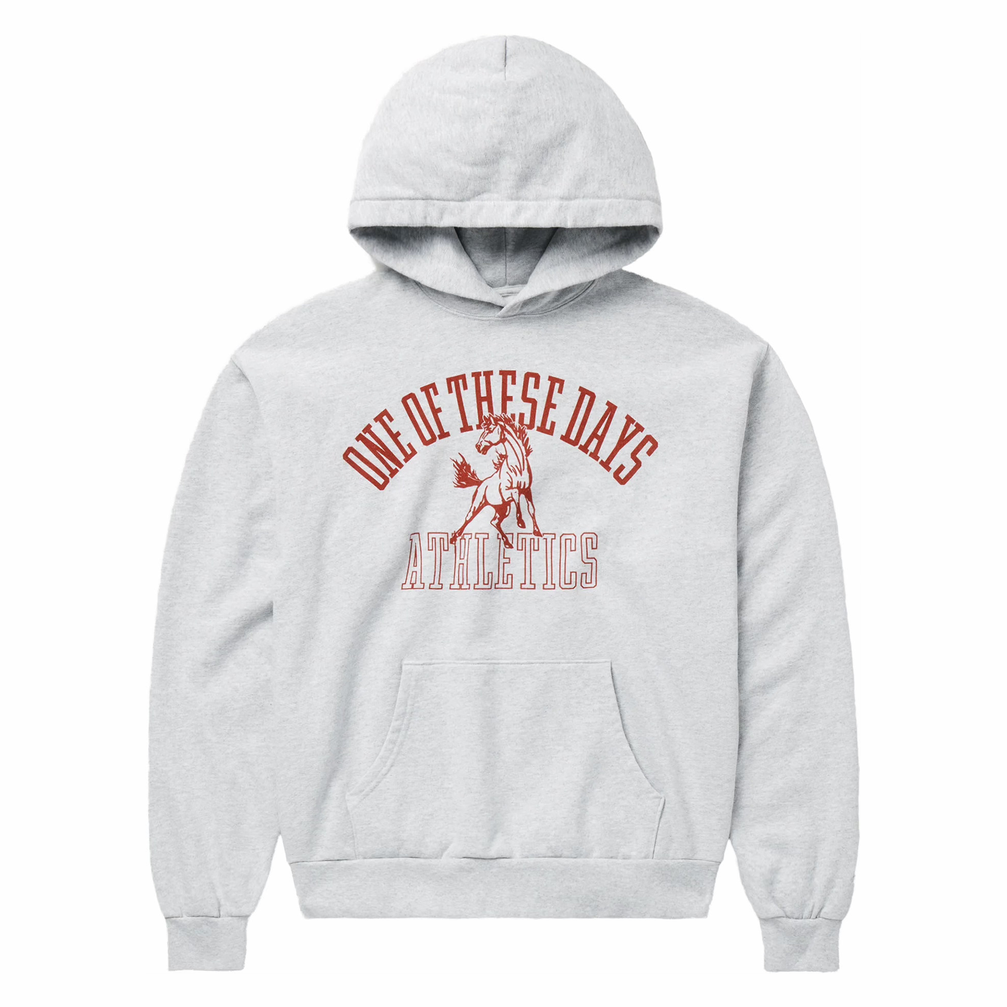 One Of These Days Mustang Athletics Hooded Sweatshirt (Heather Grey) - August Shop