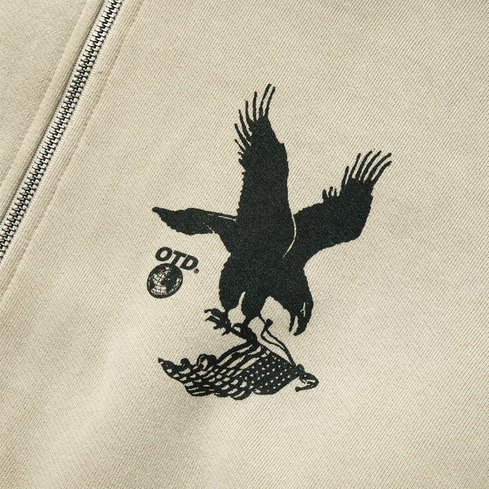 One Of These Days Where Eagles Dare Zip Hoodie (Sand) - August Shop