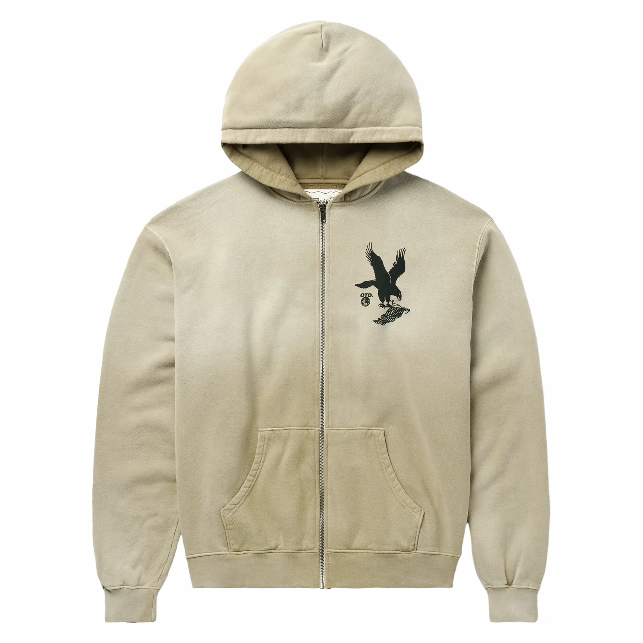 One Of These Days Where Eagles Dare Zip Hoodie (Sand) - August Shop
