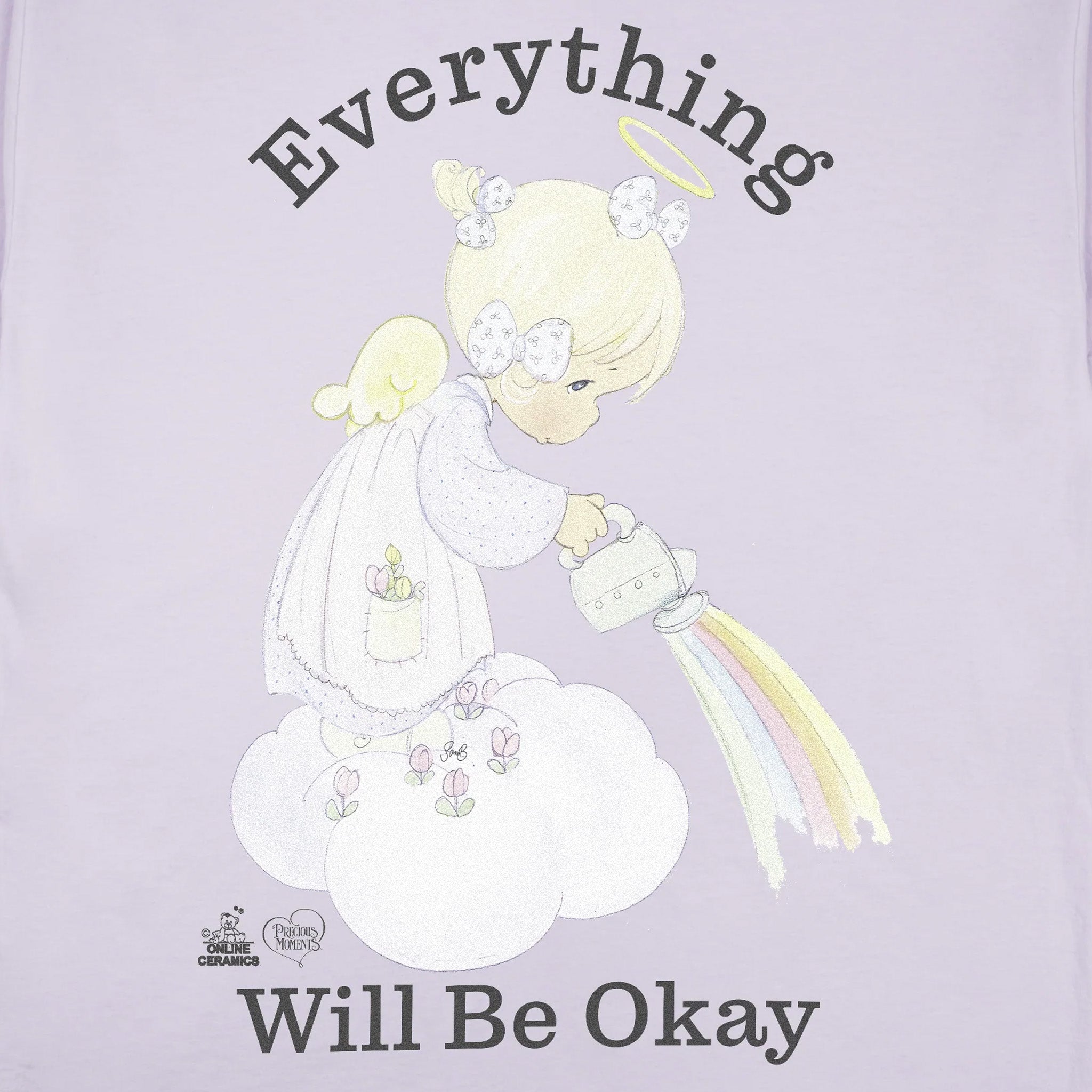 Online Ceramics x Precious Moments &quot;Everything Will Be Ok&quot; Tee (Purple) - August Shop