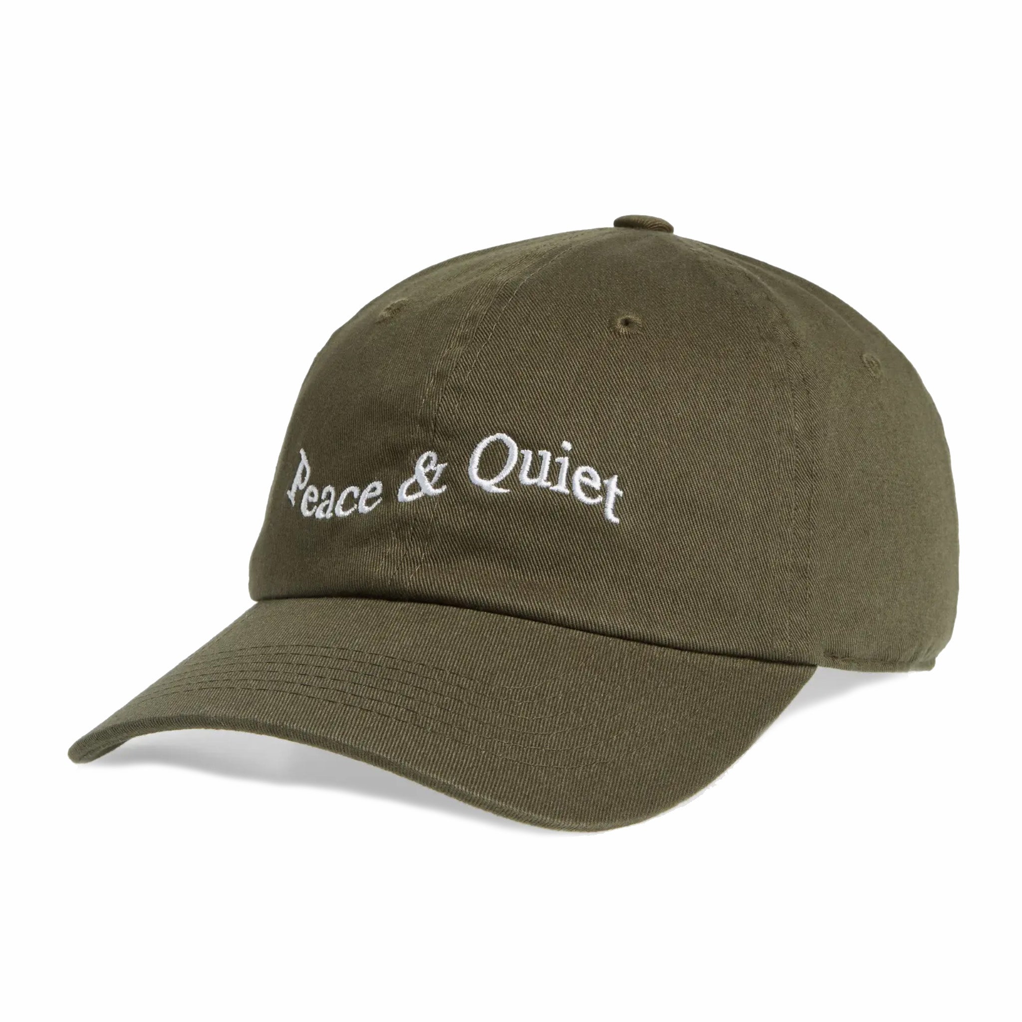 Museum of Peace &amp; Quiet Wordmark Dad Hat (Olive) - August Shop