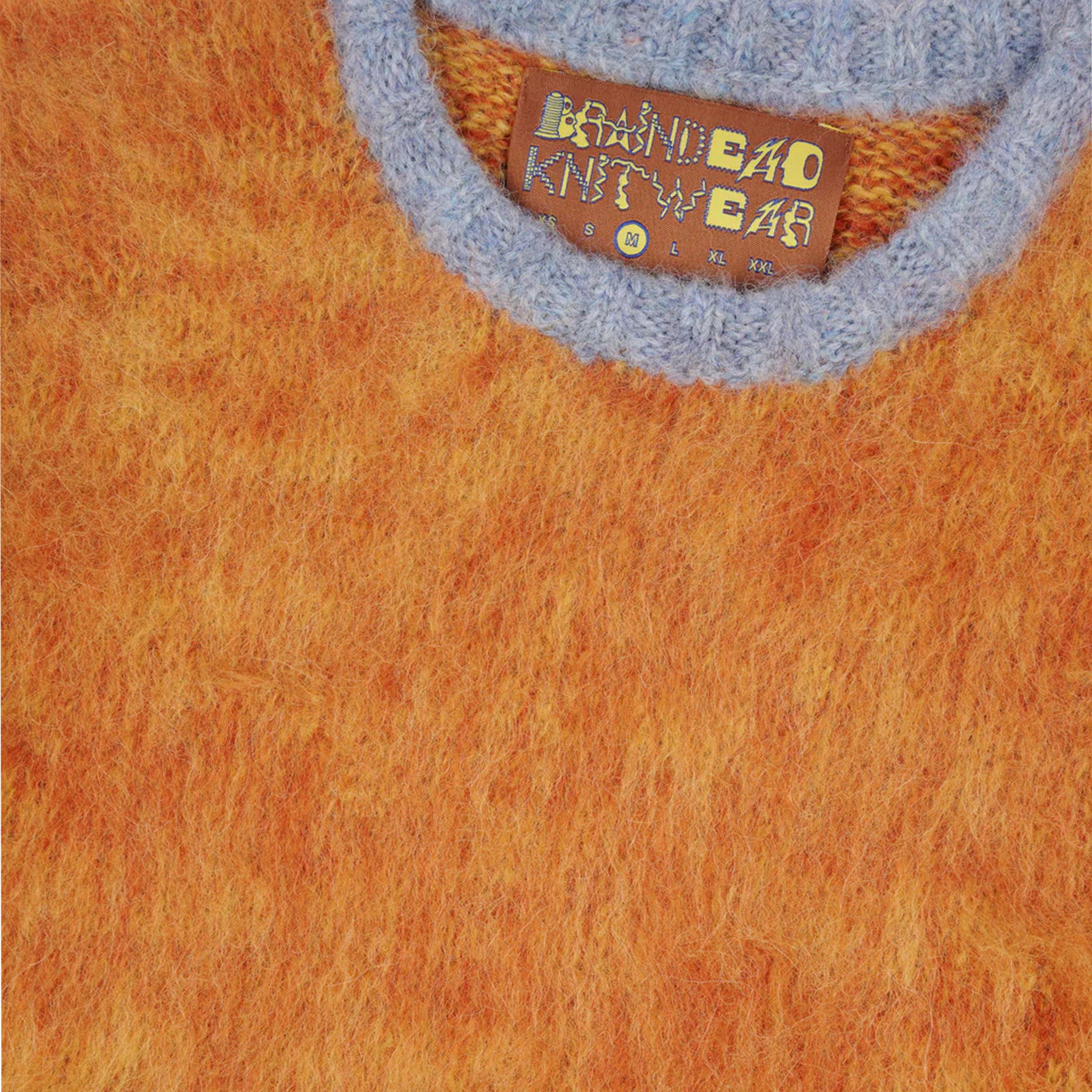 Brain Dead Marled Alpaca Crewneck Sweater (Orange) - August Shop