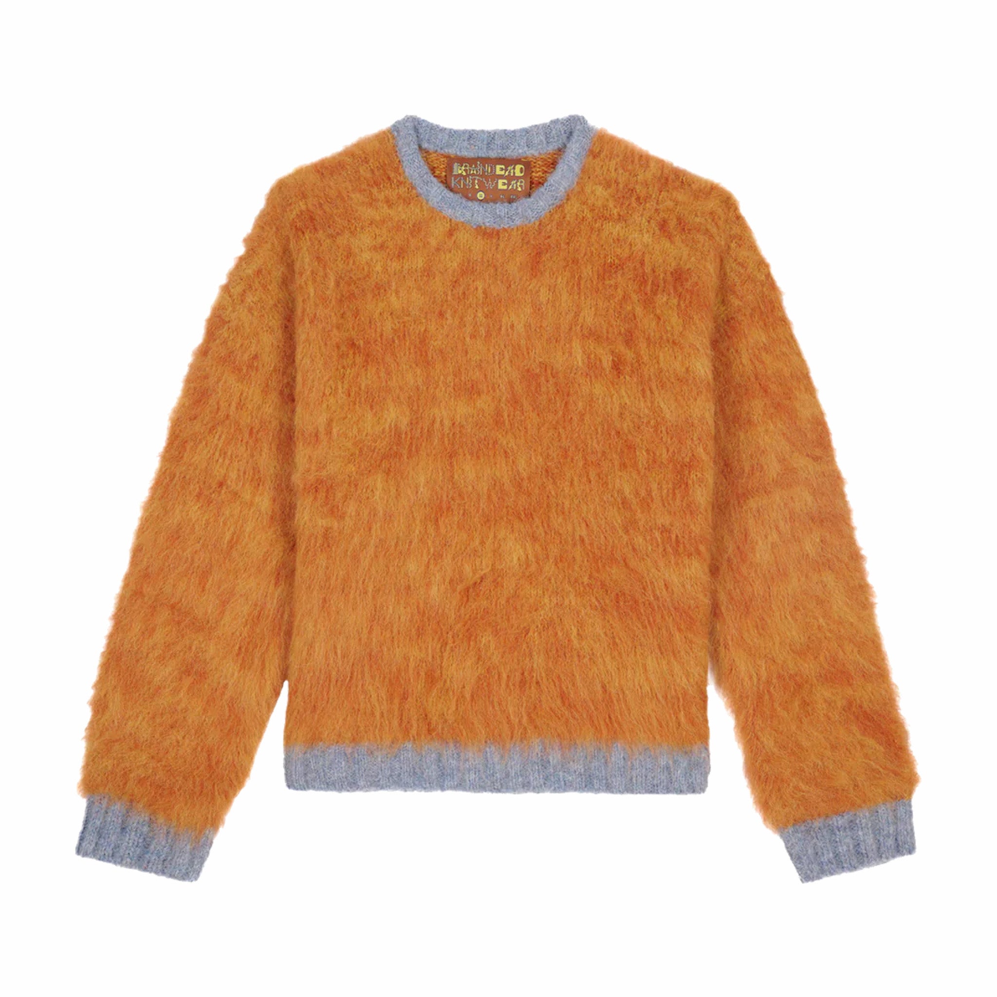 Brain Dead Marled Alpaca Crewneck Sweater (Orange) - August Shop