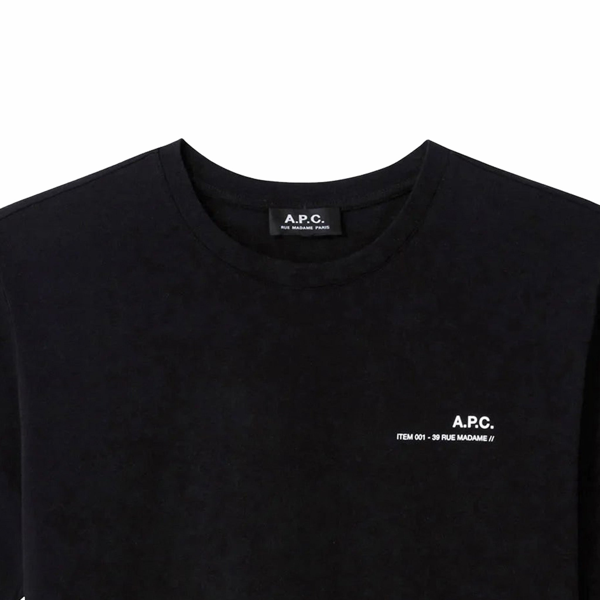 A.P.C. Item T-Shirt (Noir) - August Shop
