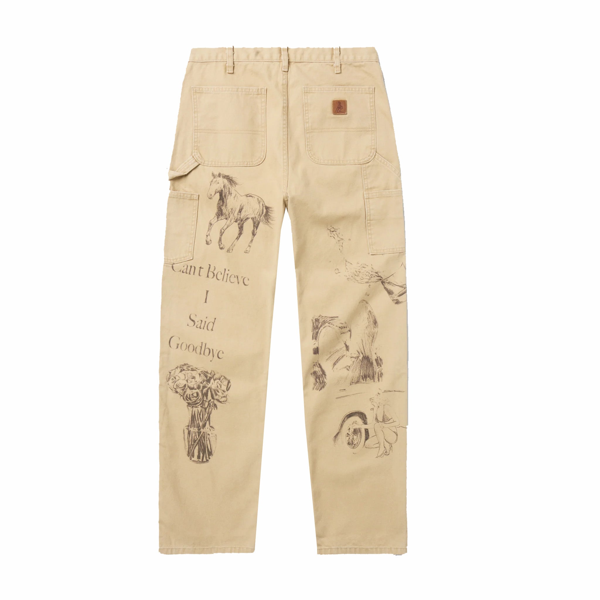 One Of These Days All Over Print Painters Pant (Tan) - August Shop