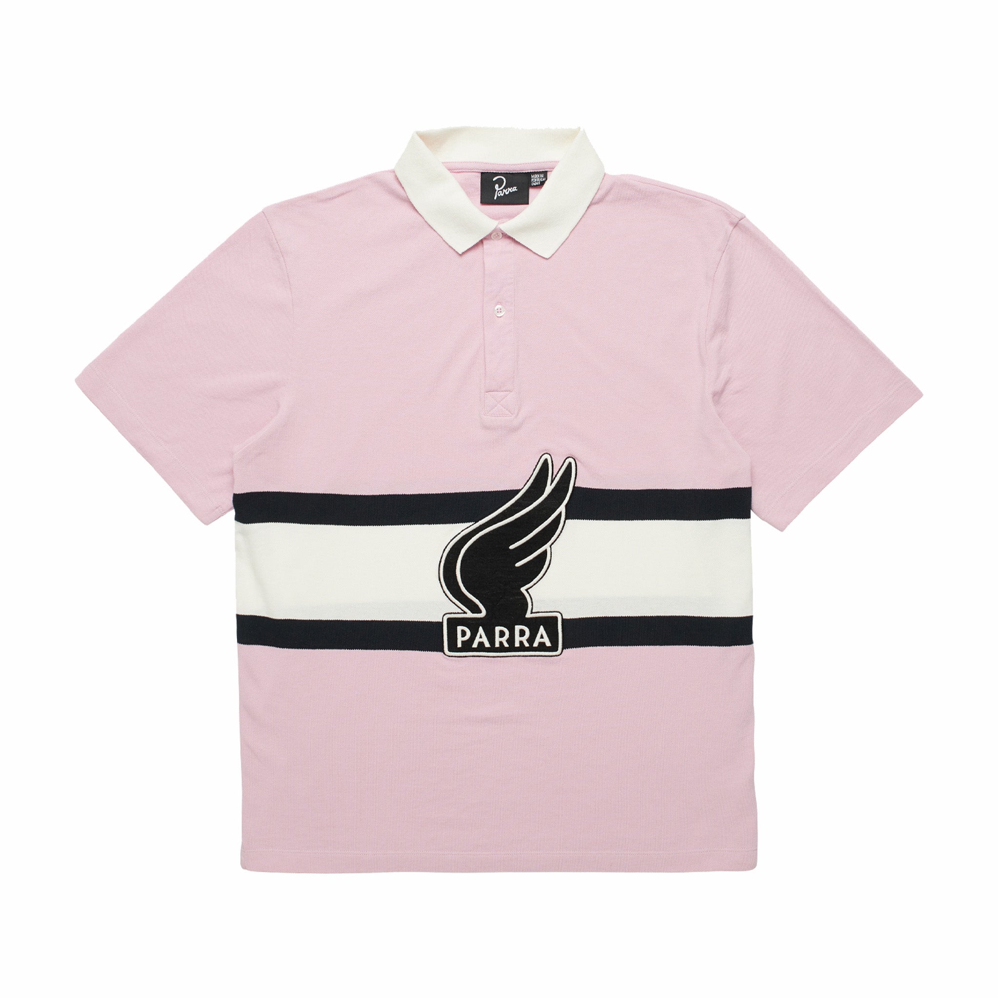 By Parra Winged Logo Polo Shirt (Pink/Off White) - August Shop