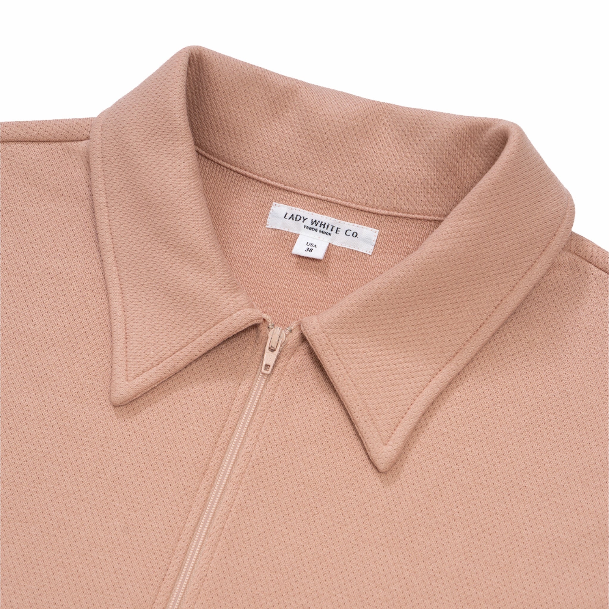 Lady White Co. Half-Zip Polo (Pink Glass) - August Shop