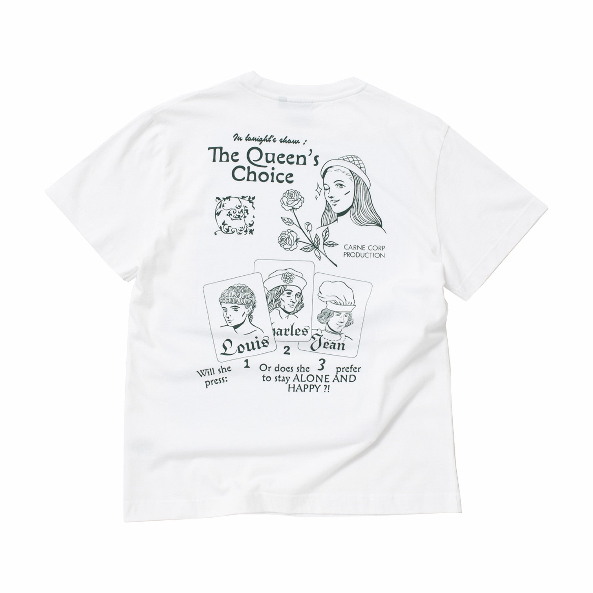 Carne Bollente The Queen&#39;s Choice T-Shirt (White) - August Shop