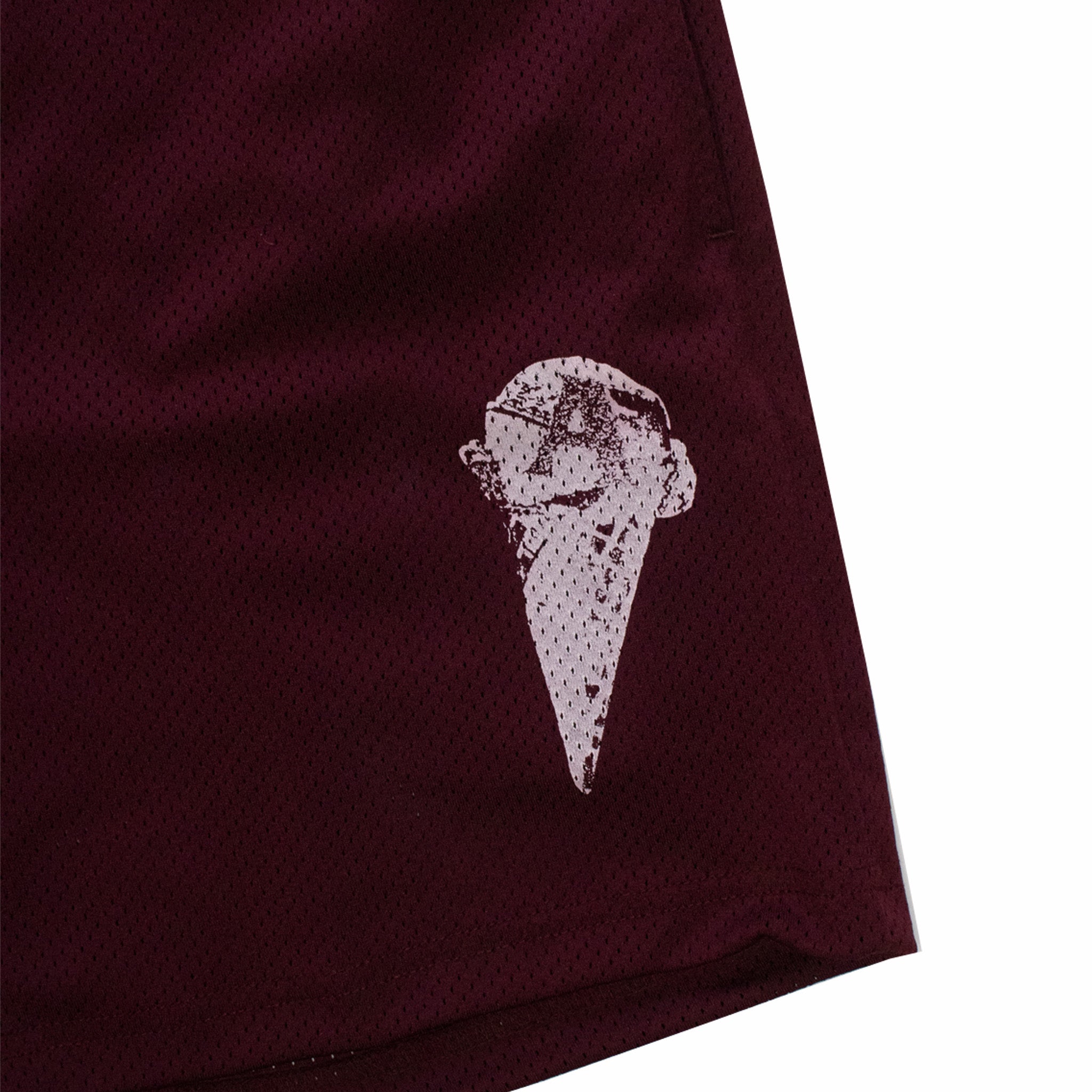 August &quot;Frozen Custard&quot; Mesh Shorts (Burgundy) - August Shop