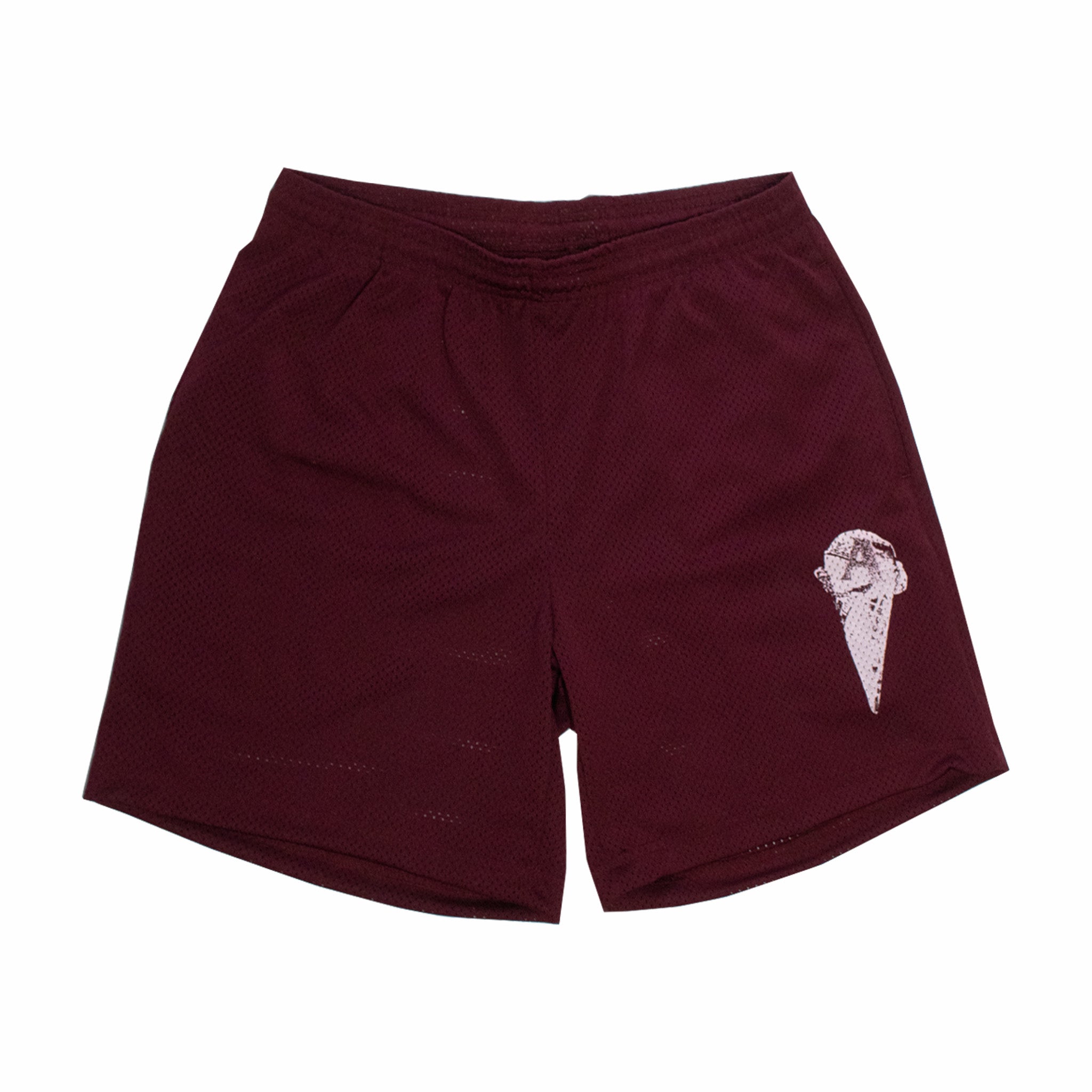 August &quot;Frozen Custard&quot; Mesh Shorts (Burgundy) - August Shop