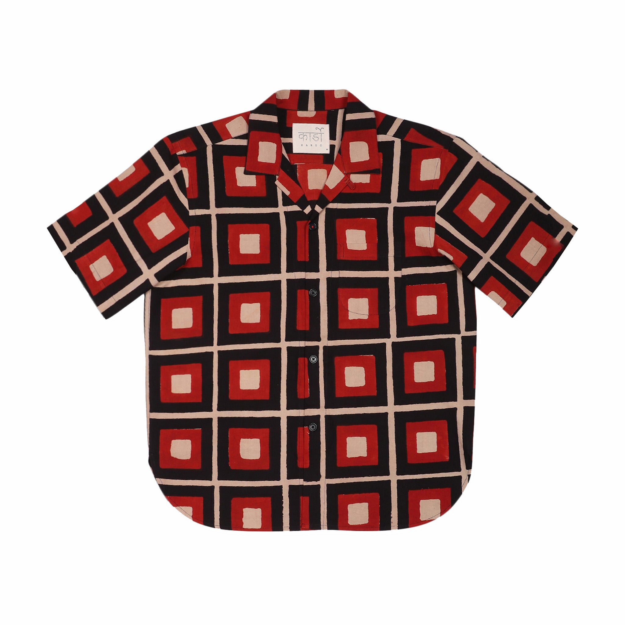 Kardo Ronen Over Sized Camp Collar S/S Shirt (Black/Multi) - August Shop