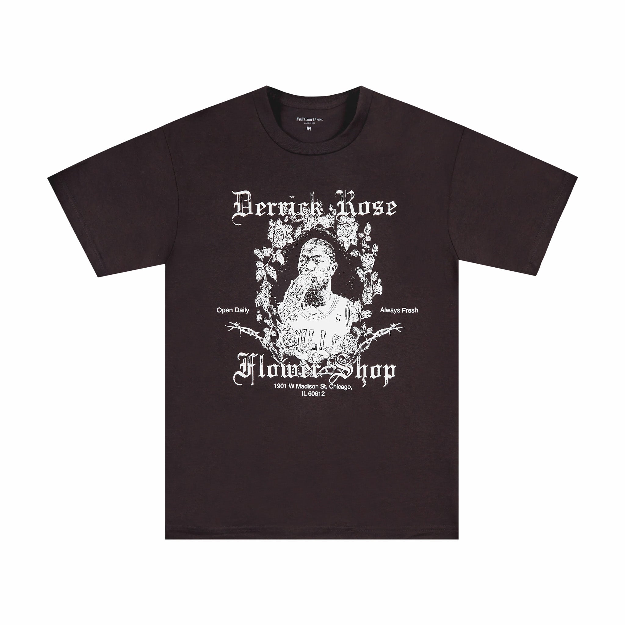 Full Court Press Rose T-Shirt (Black) - August Shop