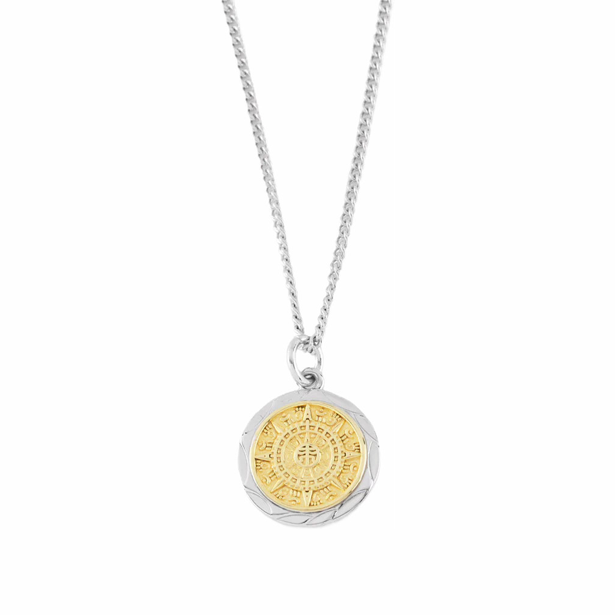 Serge DeNimes Silver Compass Necklace (Silver) - August Shop